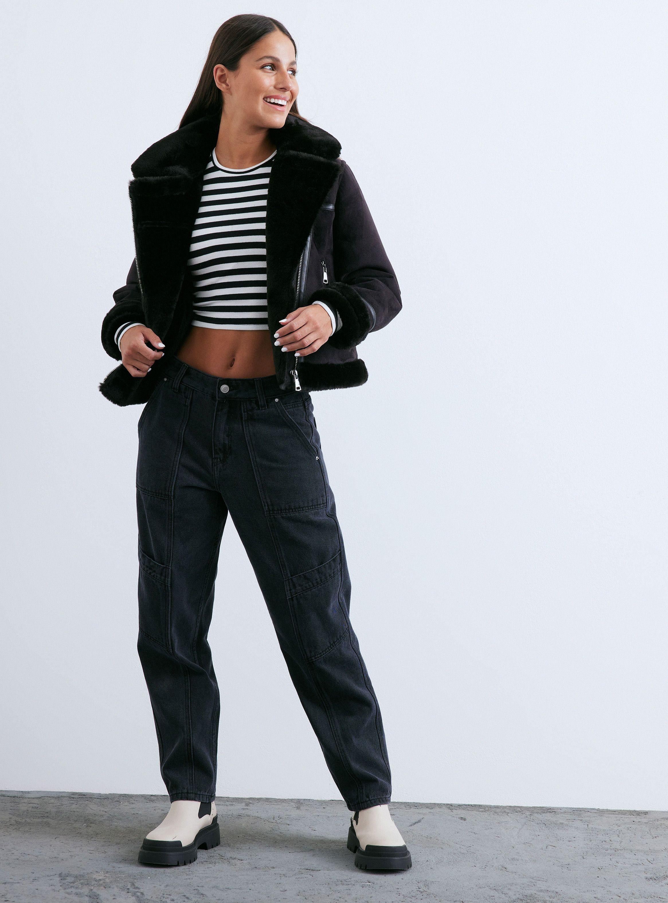 Chaqueta Aviadora Corta Suede-4