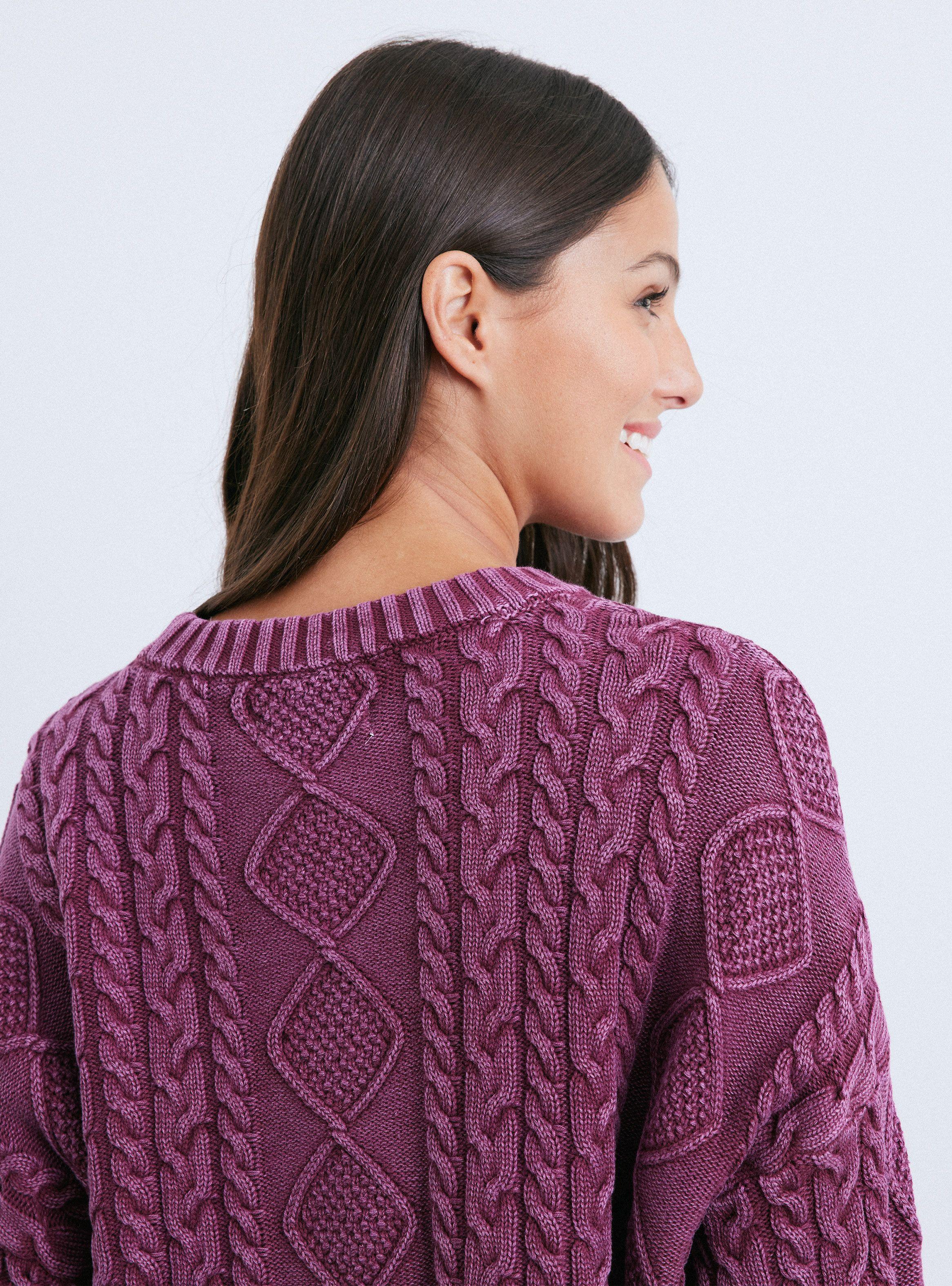 Sweater Lavado Diseño Trenza-3