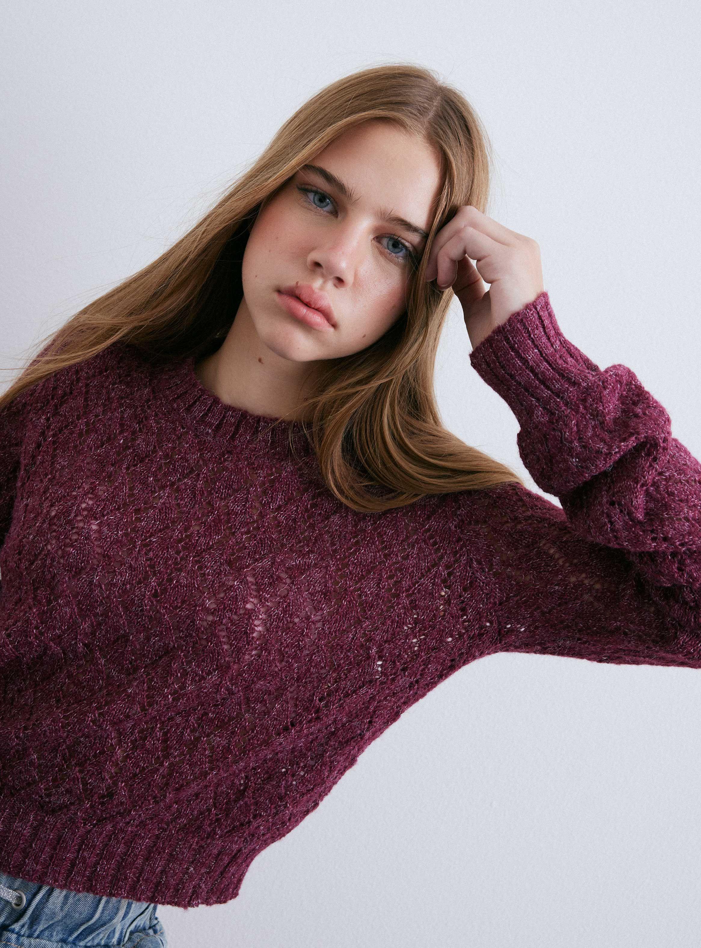 Sweater Calado Cuello Redondo-2