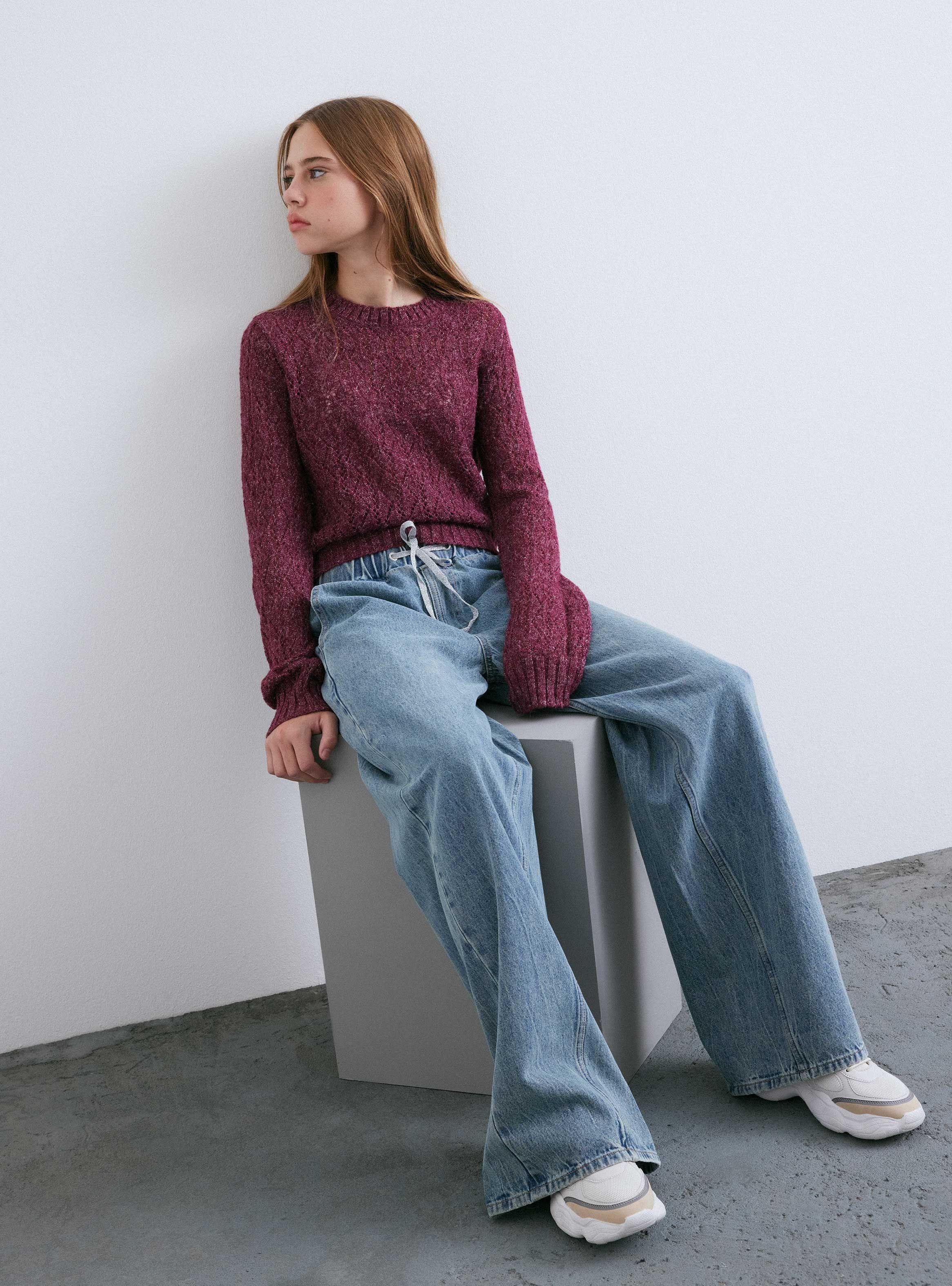 Sweater Calado Cuello Redondo-4
