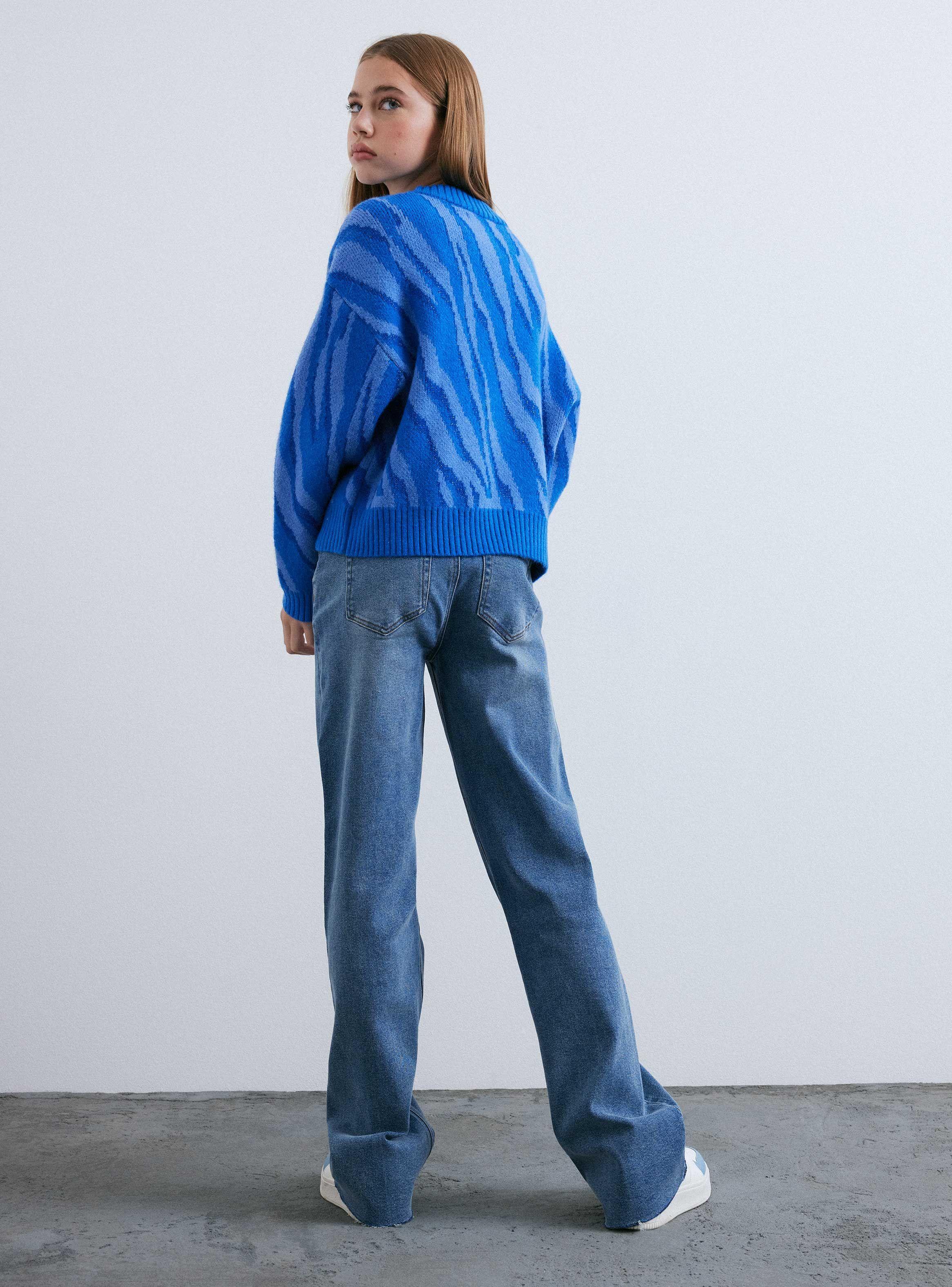 Sweater Con Lurex Cuello Redondo-5