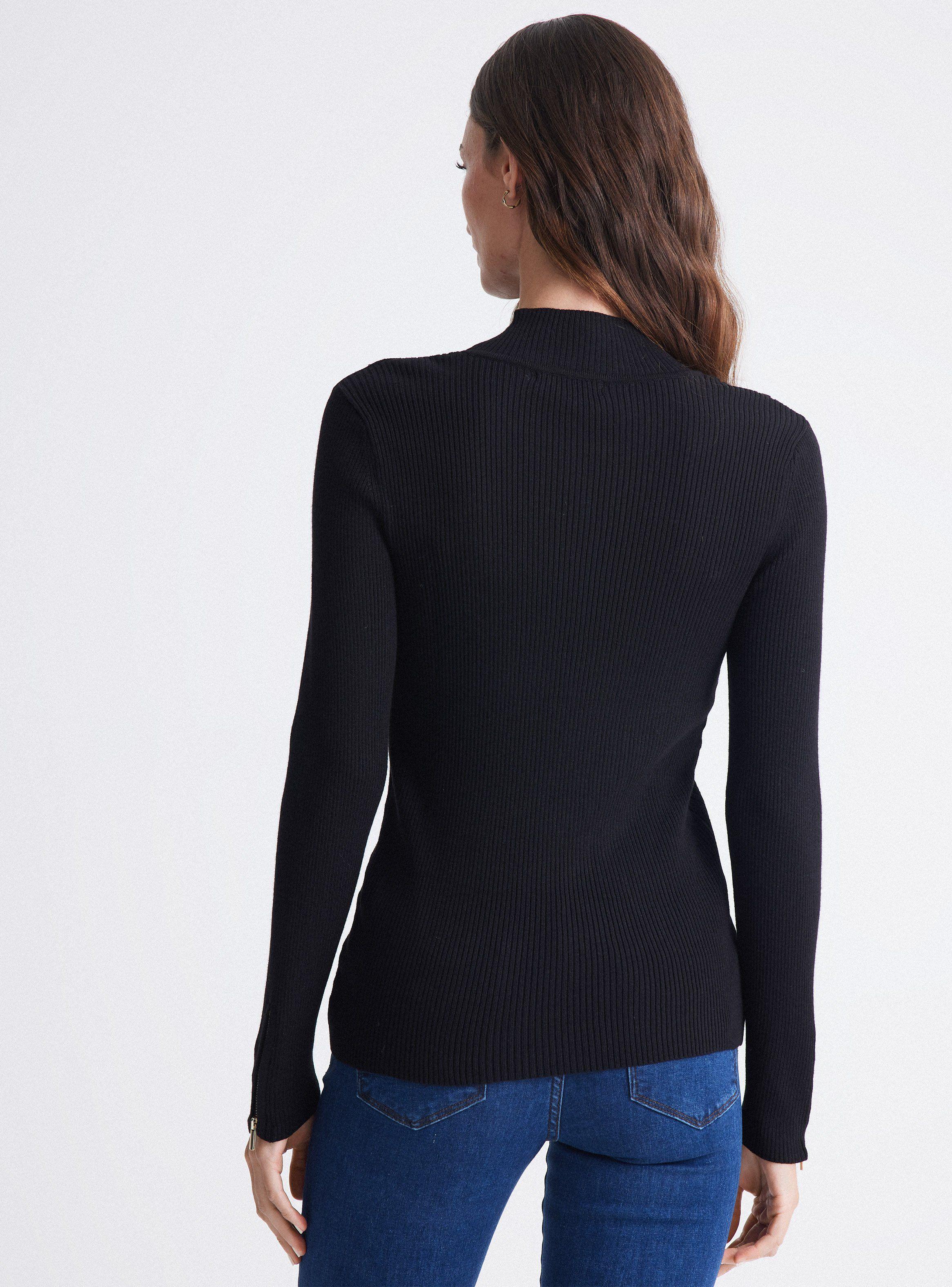 Sweater Cuello Tortuga Diseño Acanalado-1