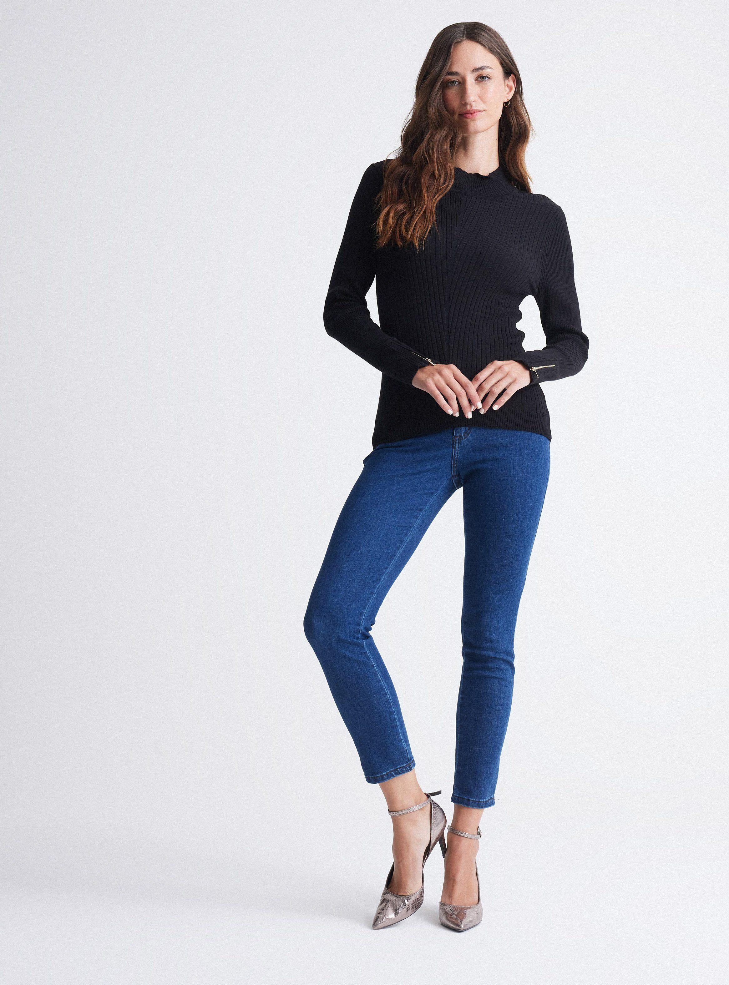 Sweater Cuello Tortuga Diseño Acanalado-4