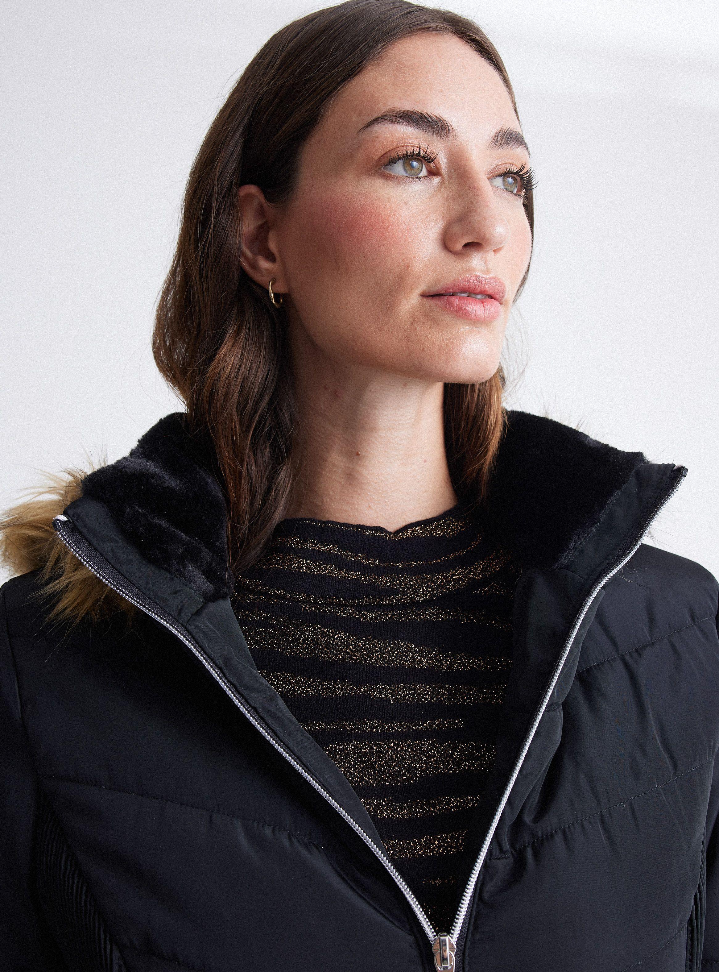 Parka Larga Con Piel En Capucha-2