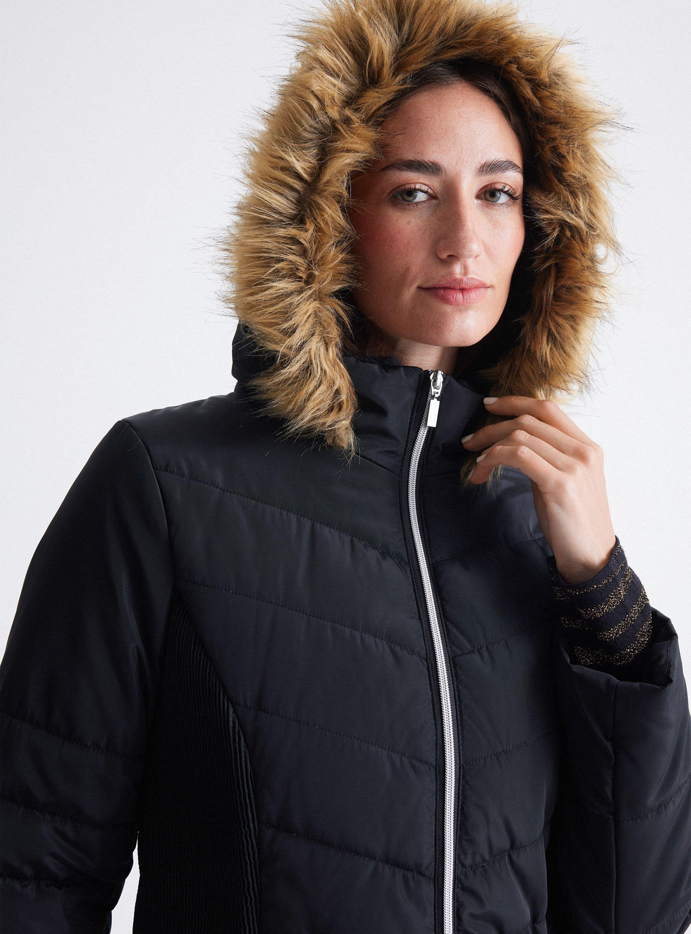 Parka Larga Con Piel En Capucha-3