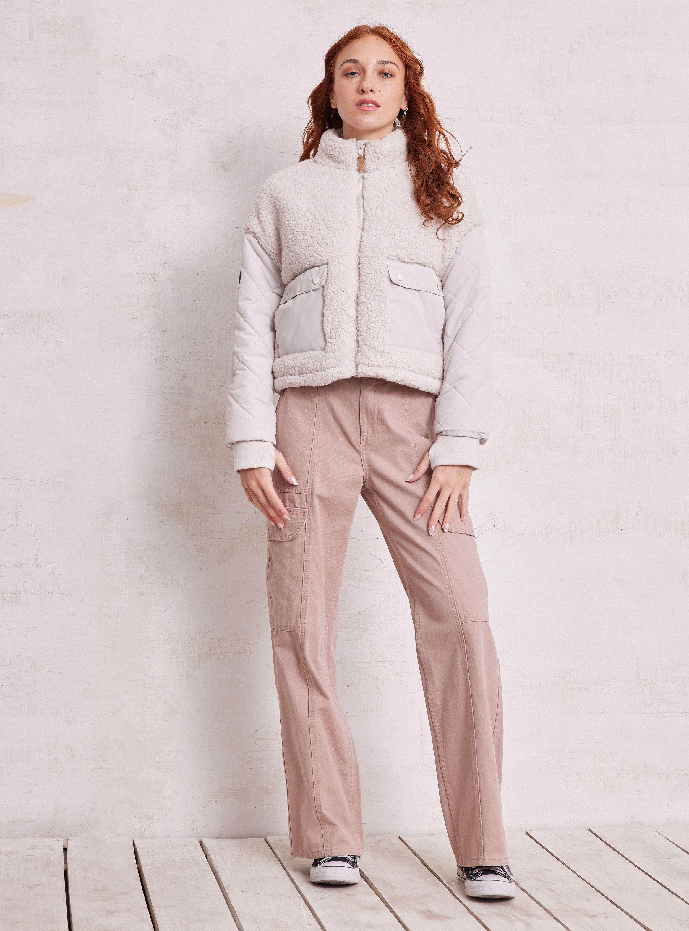 Parka Sherpa con Nailon-4