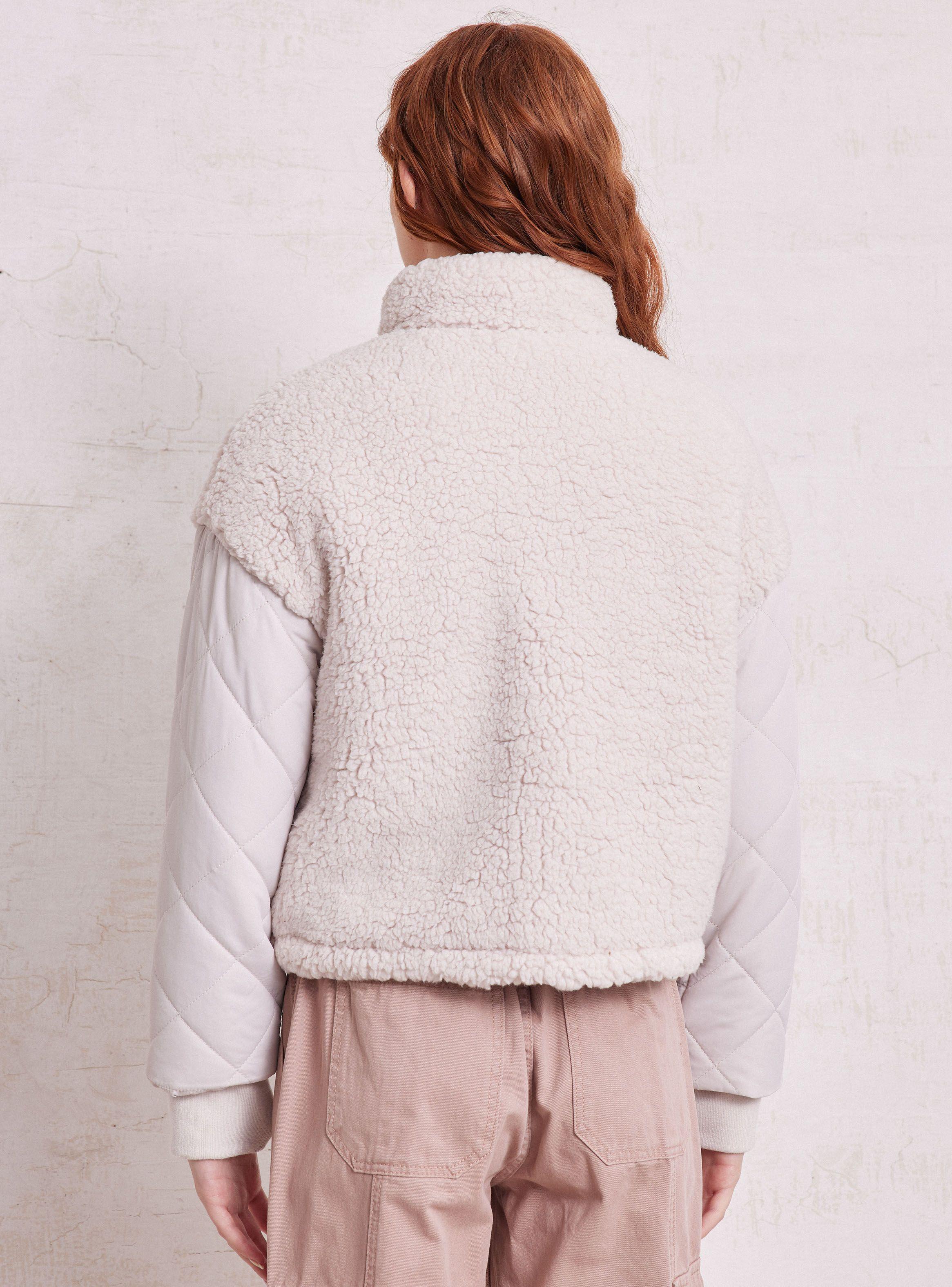 Parka Sherpa con Nailon-1