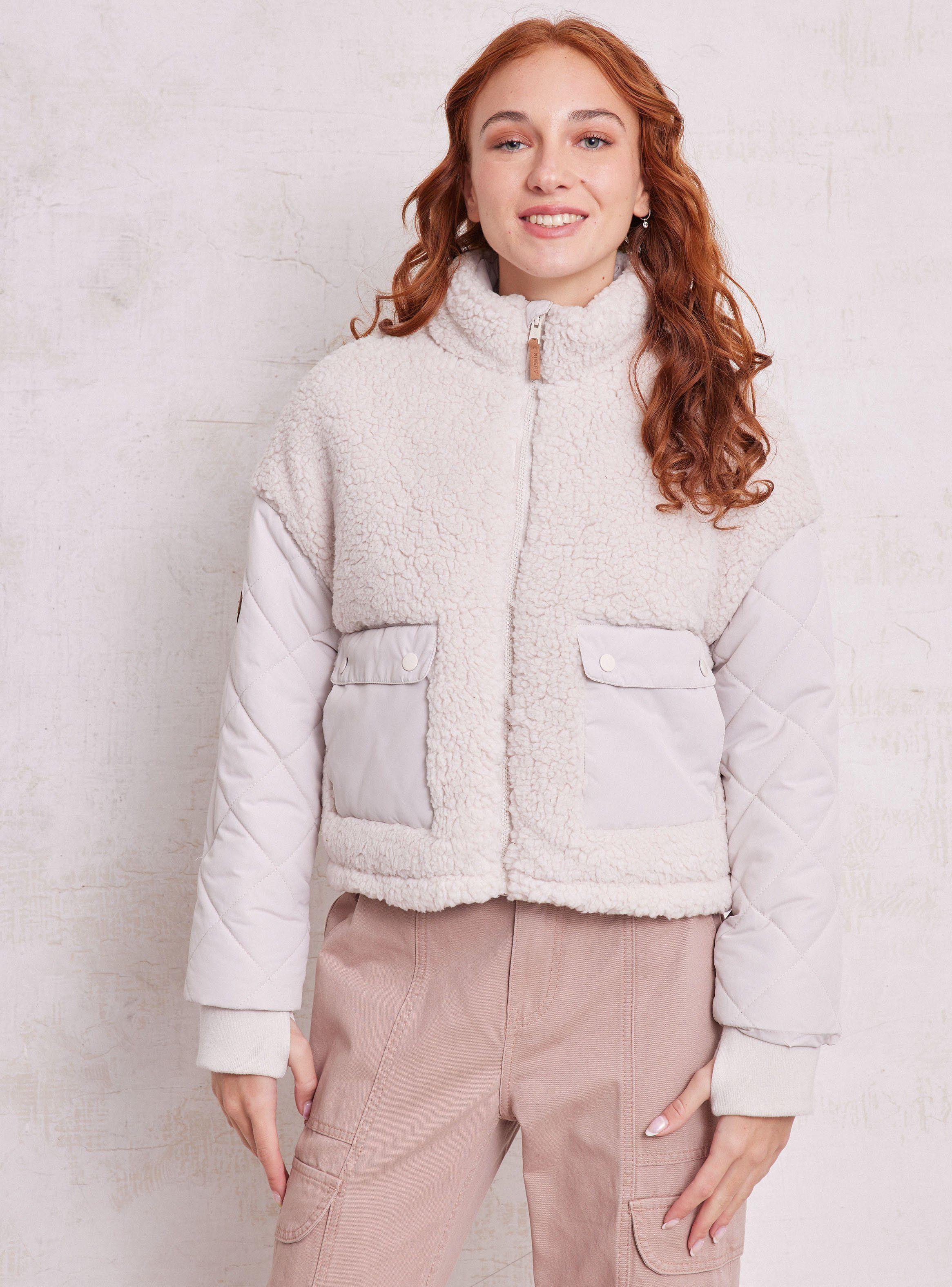 Parka Sherpa con Nailon-0