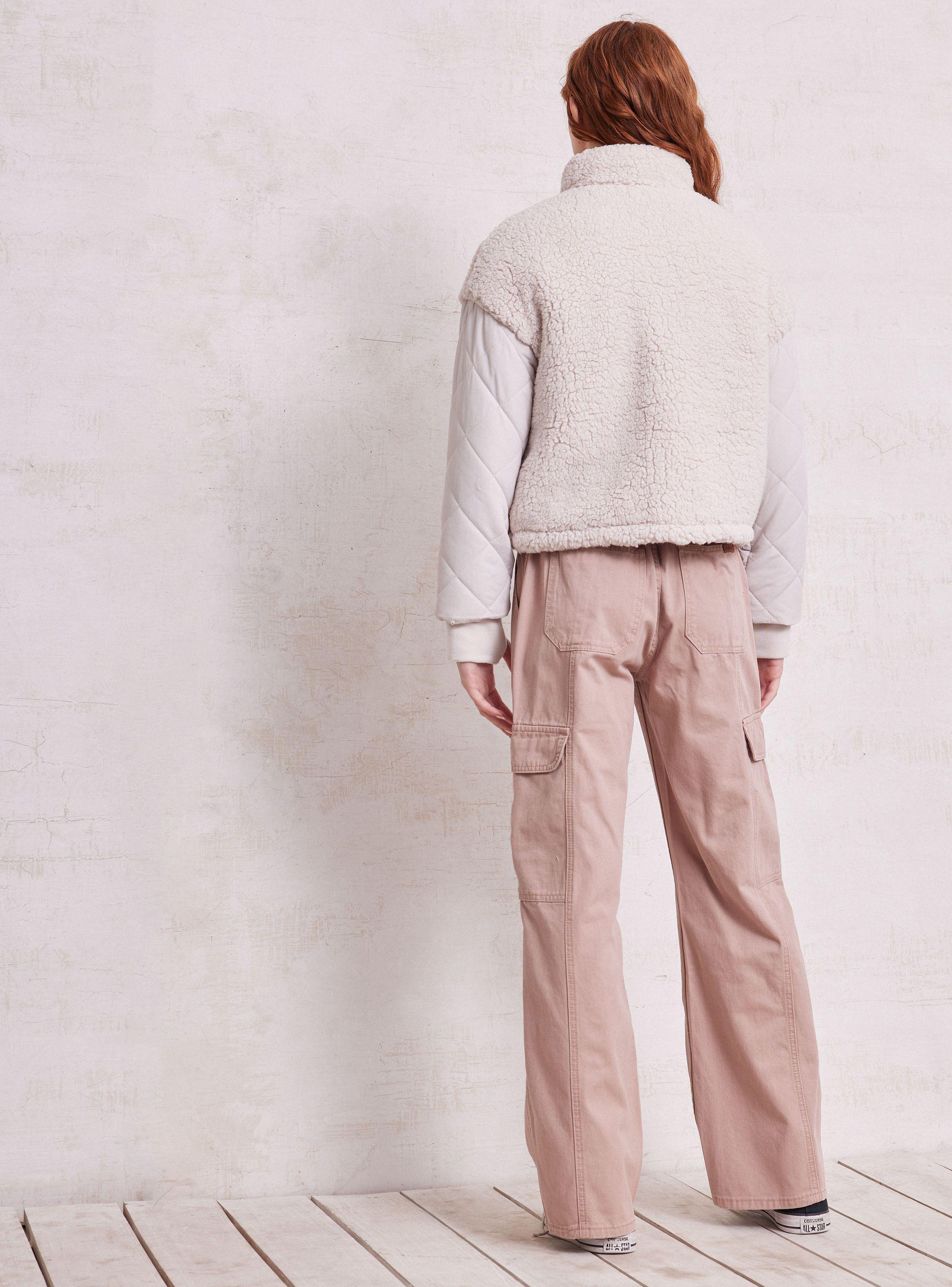 Parka Sherpa con Nailon-5