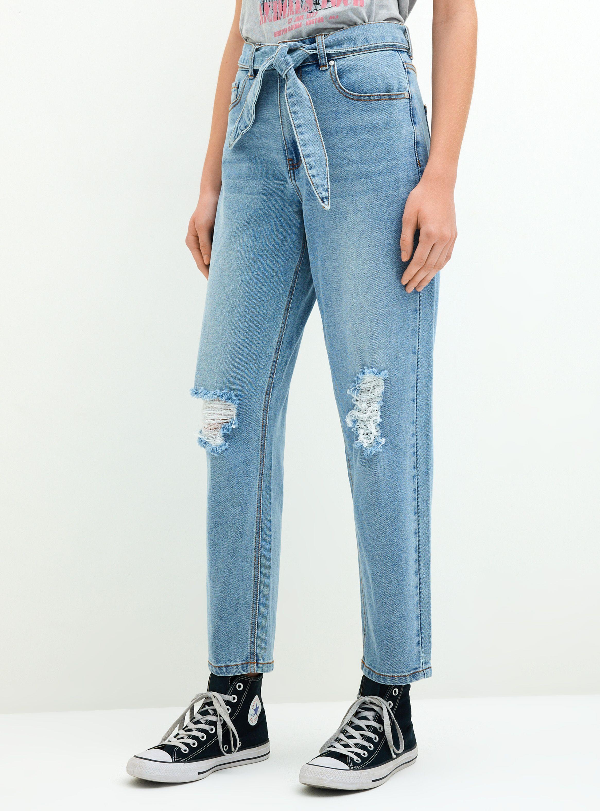 Jeans Recto Cinturón Lazo-0