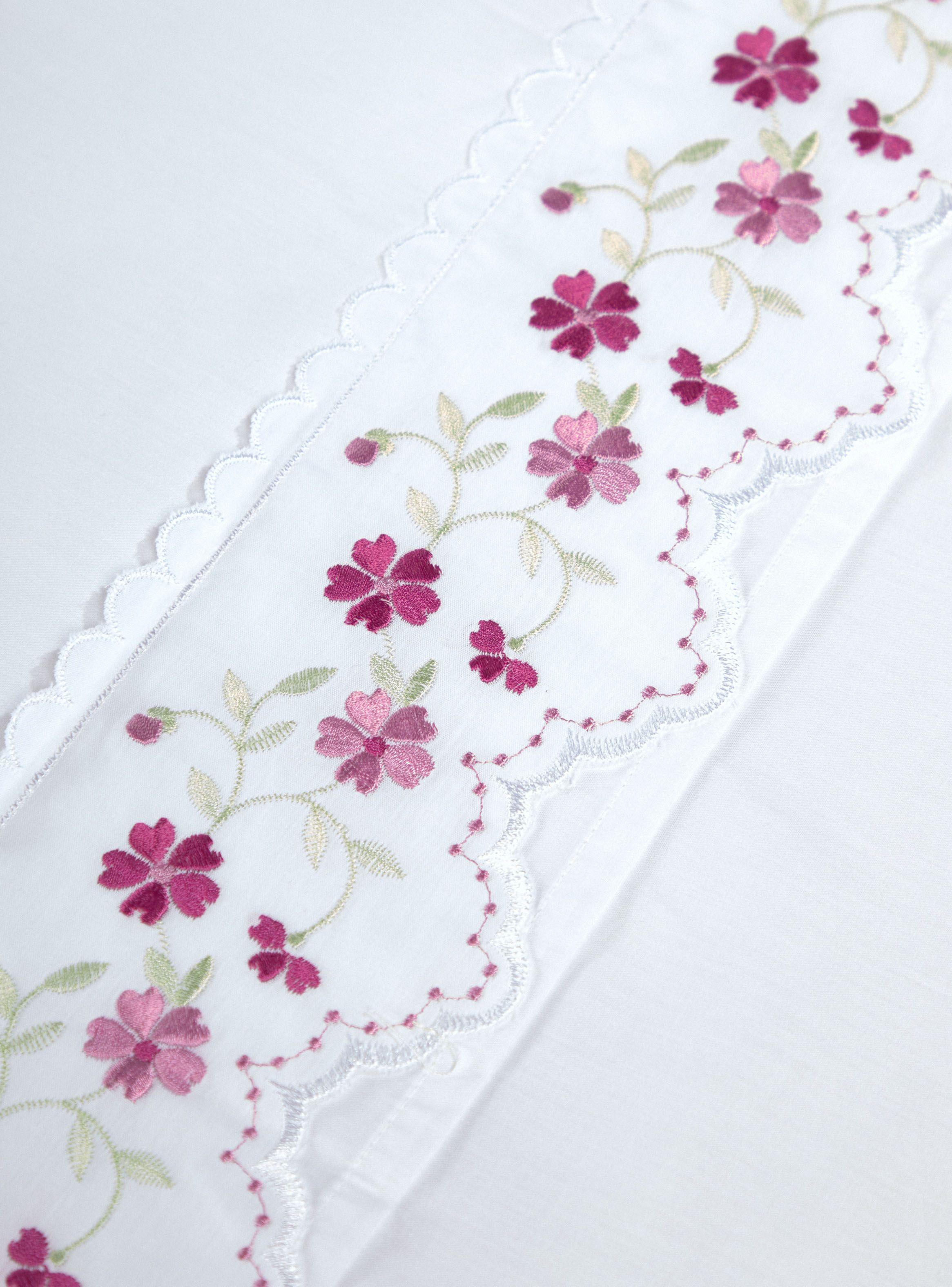 Sábanas 2 Plazas Broderie Rosado-2