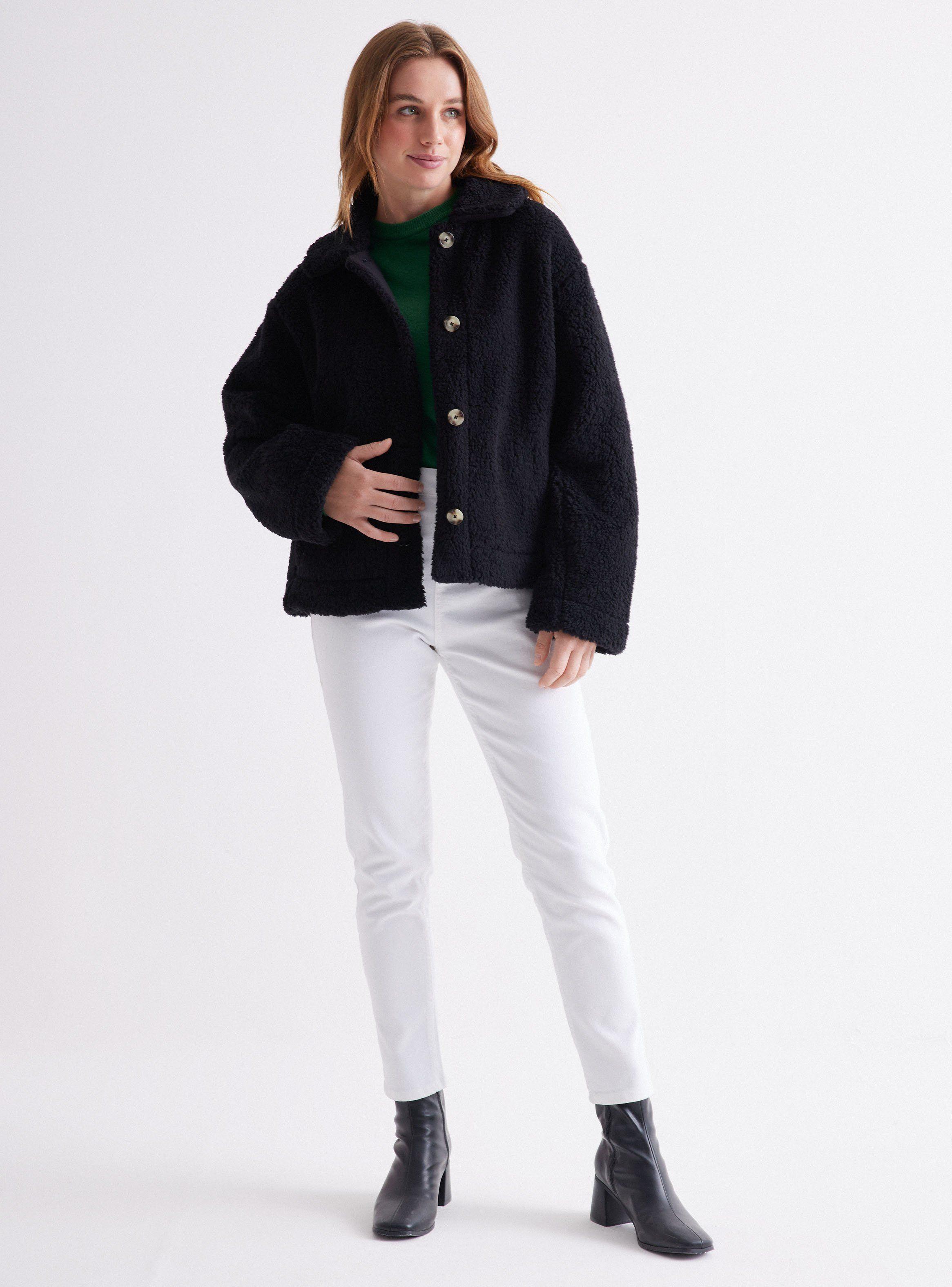 Chaqueta Sherpa Con Botones-4