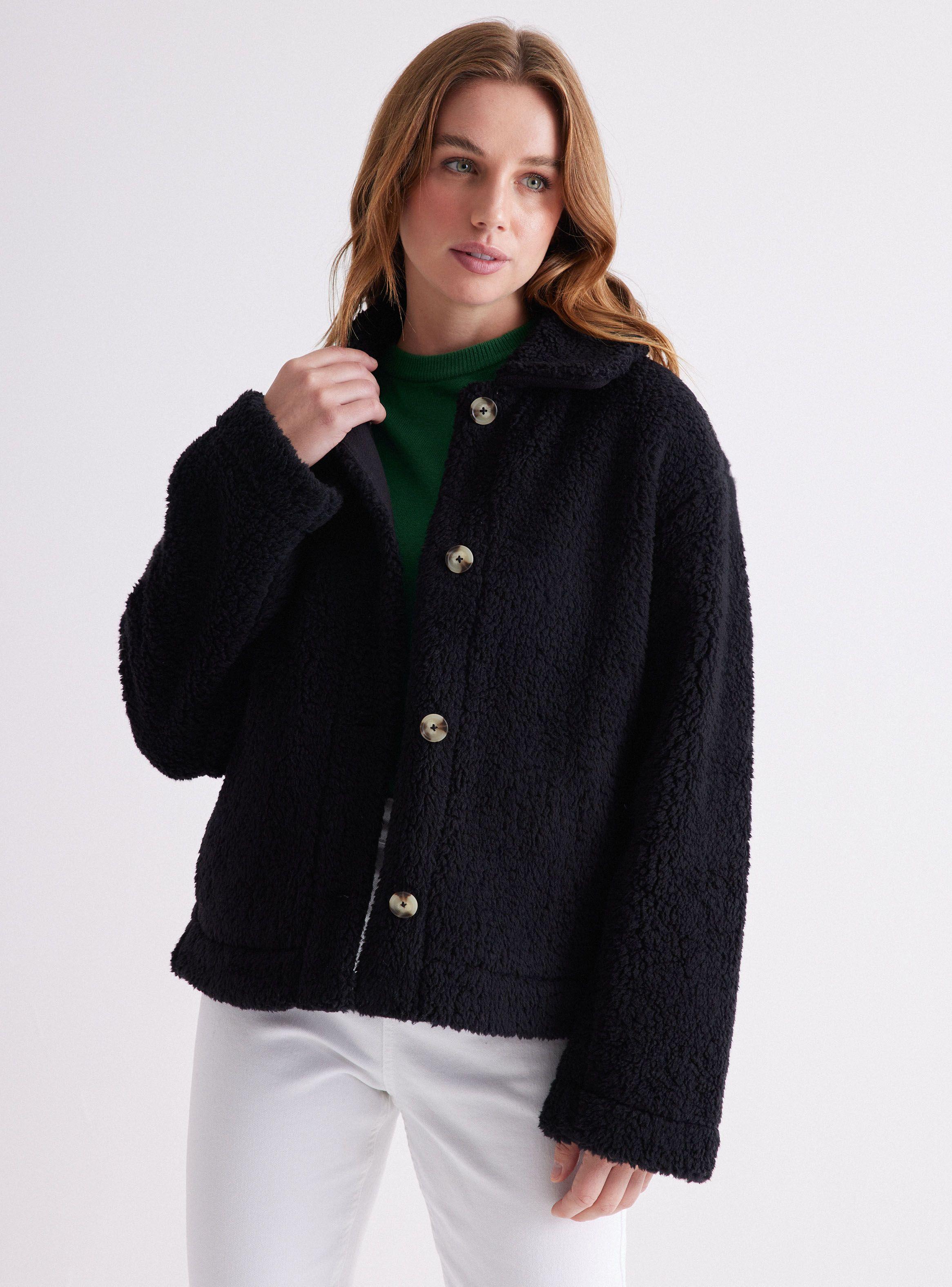 Chaqueta Sherpa Con Botones-0