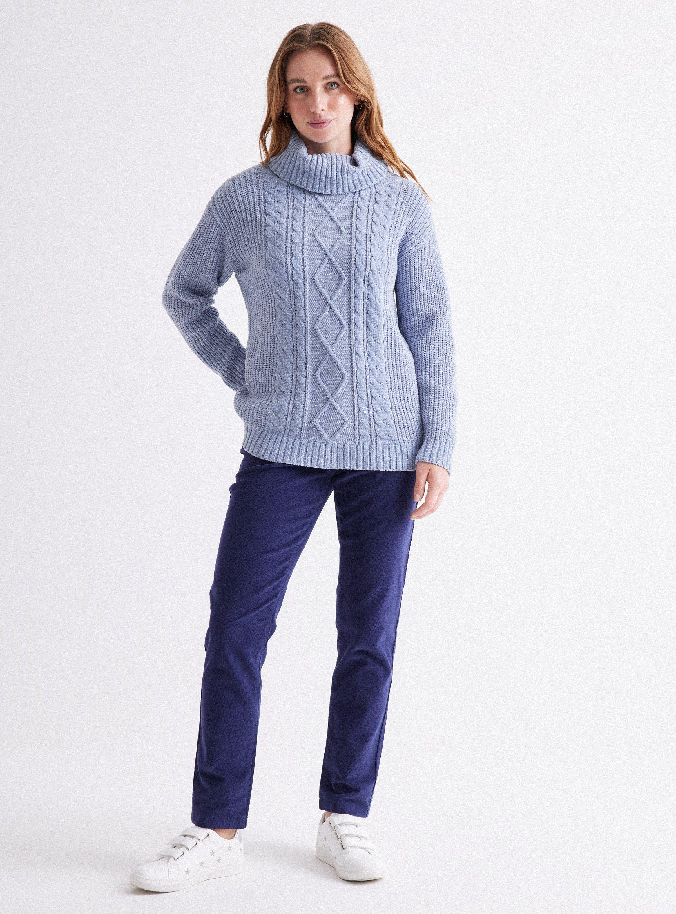 Sweater Trenzado Cuello Alto-4