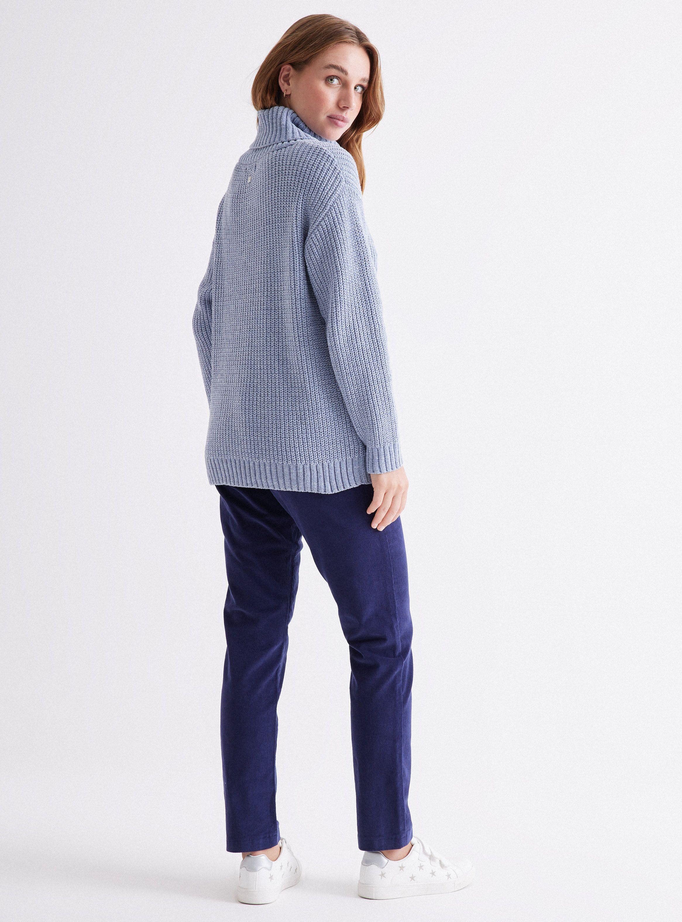 Sweater Trenzado Cuello Alto-5