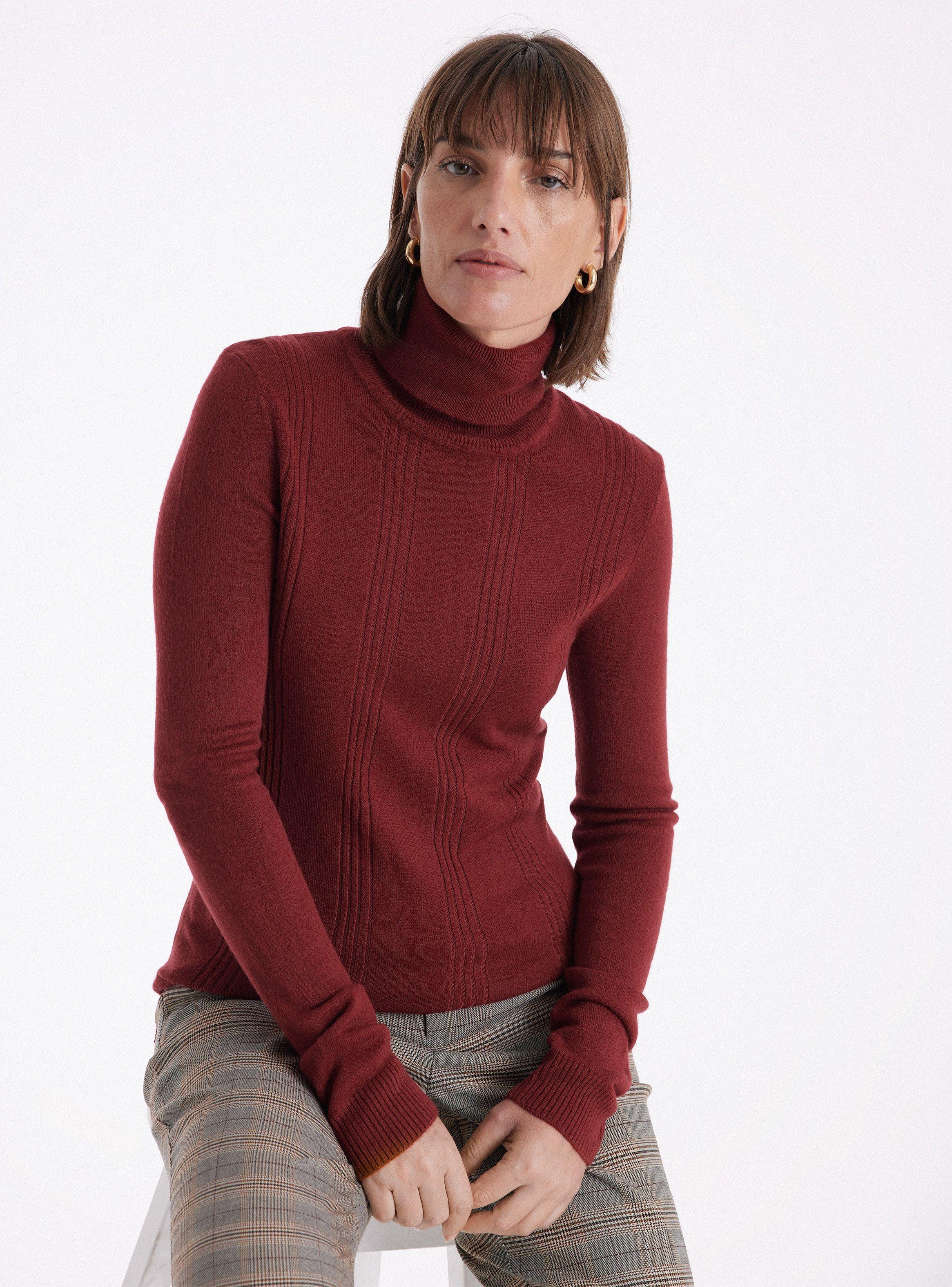 Sweater Cuello Tortuga Rayas Jacquard-0