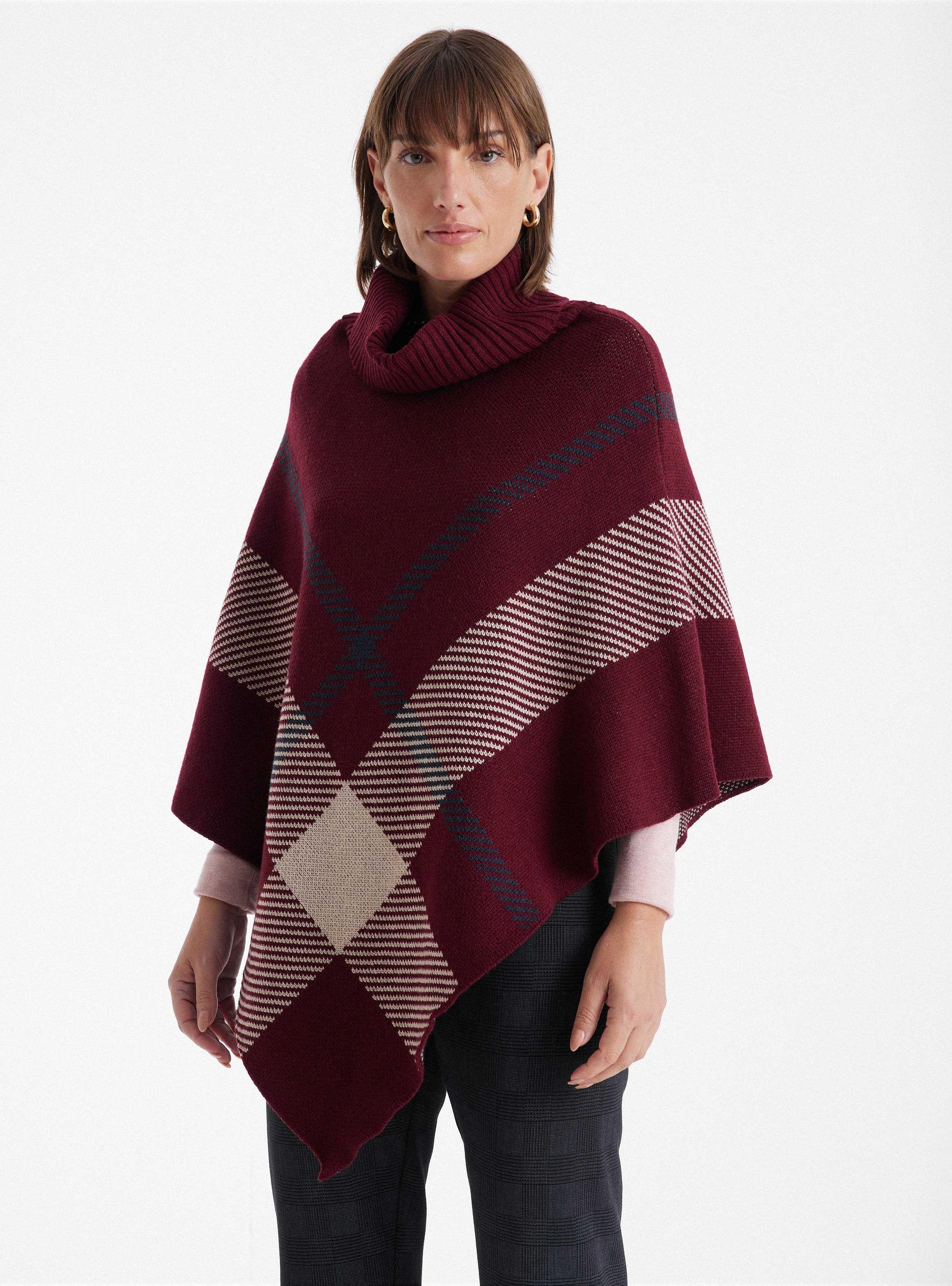 Sweater Poncho Tejido-0
