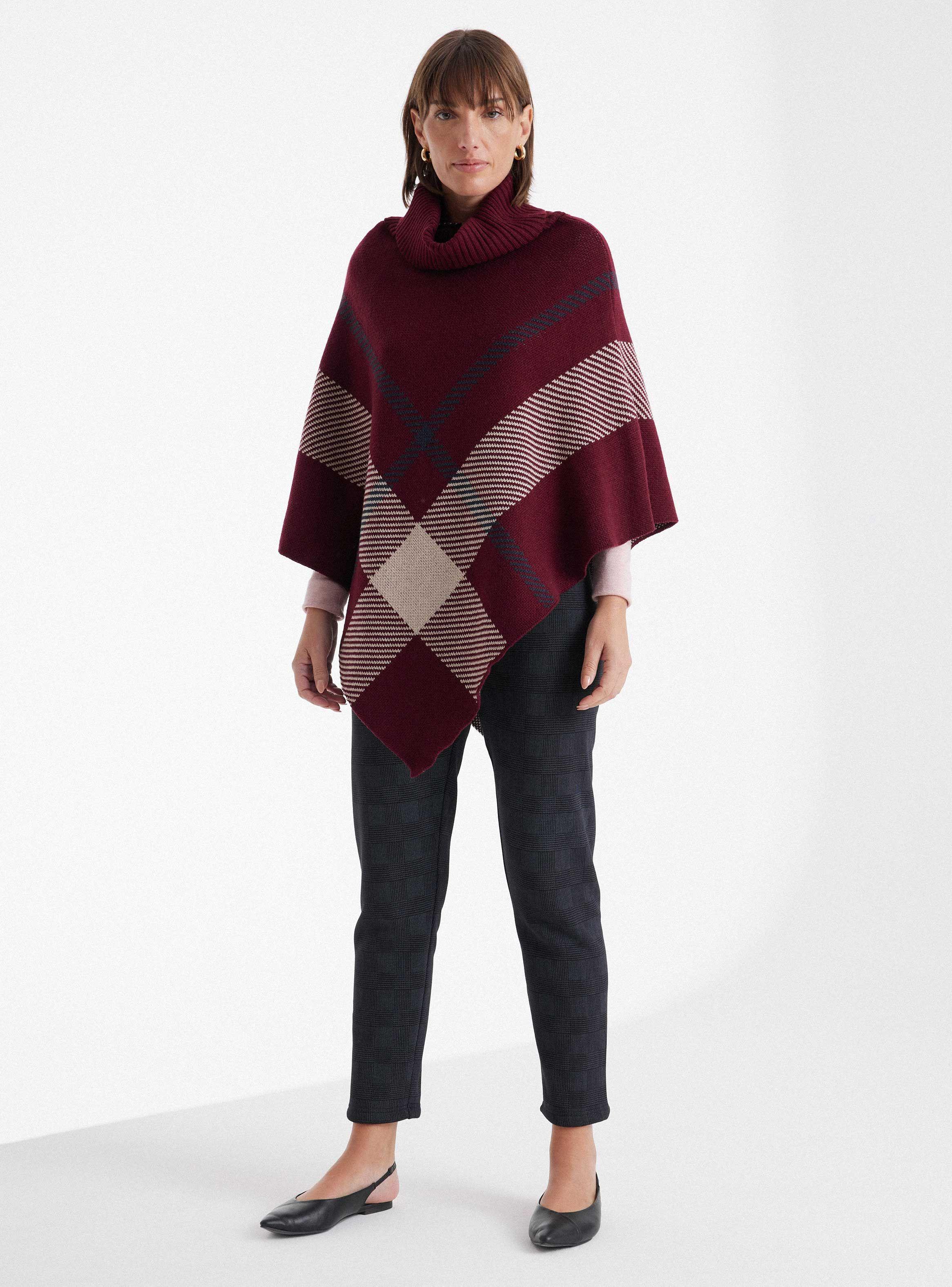 Sweater Poncho Tejido-4