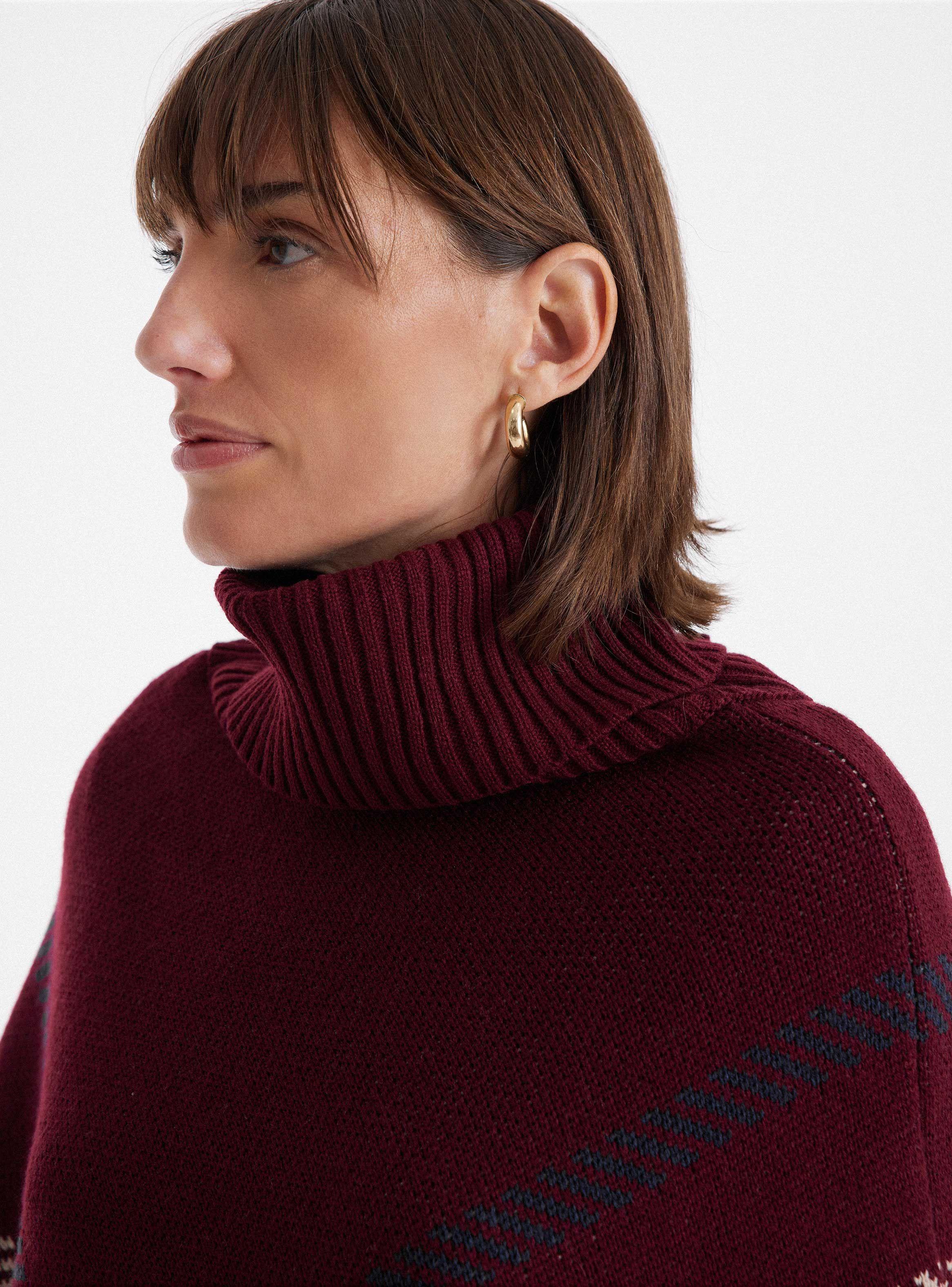 Sweater Poncho Tejido-2