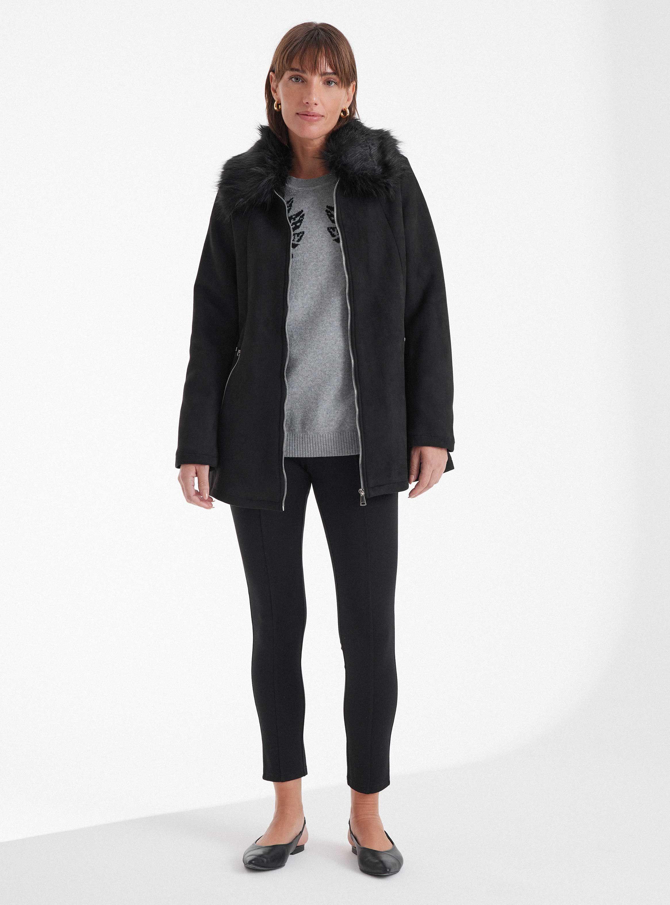 Abrigo Cuello Pelo Desmontable-4