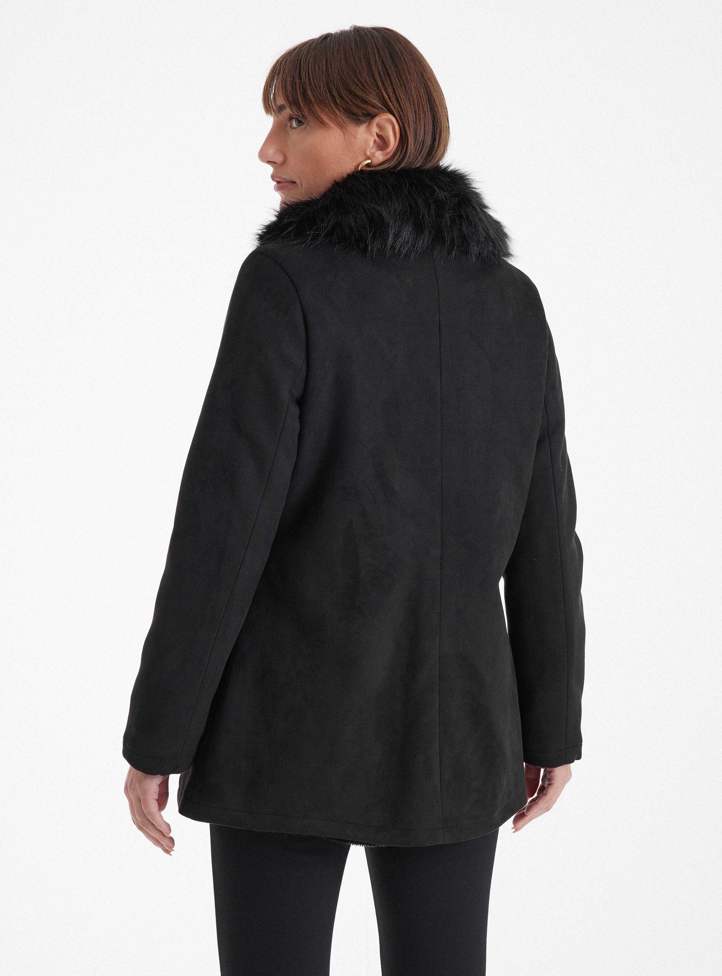 Abrigo Cuello Pelo Desmontable-1