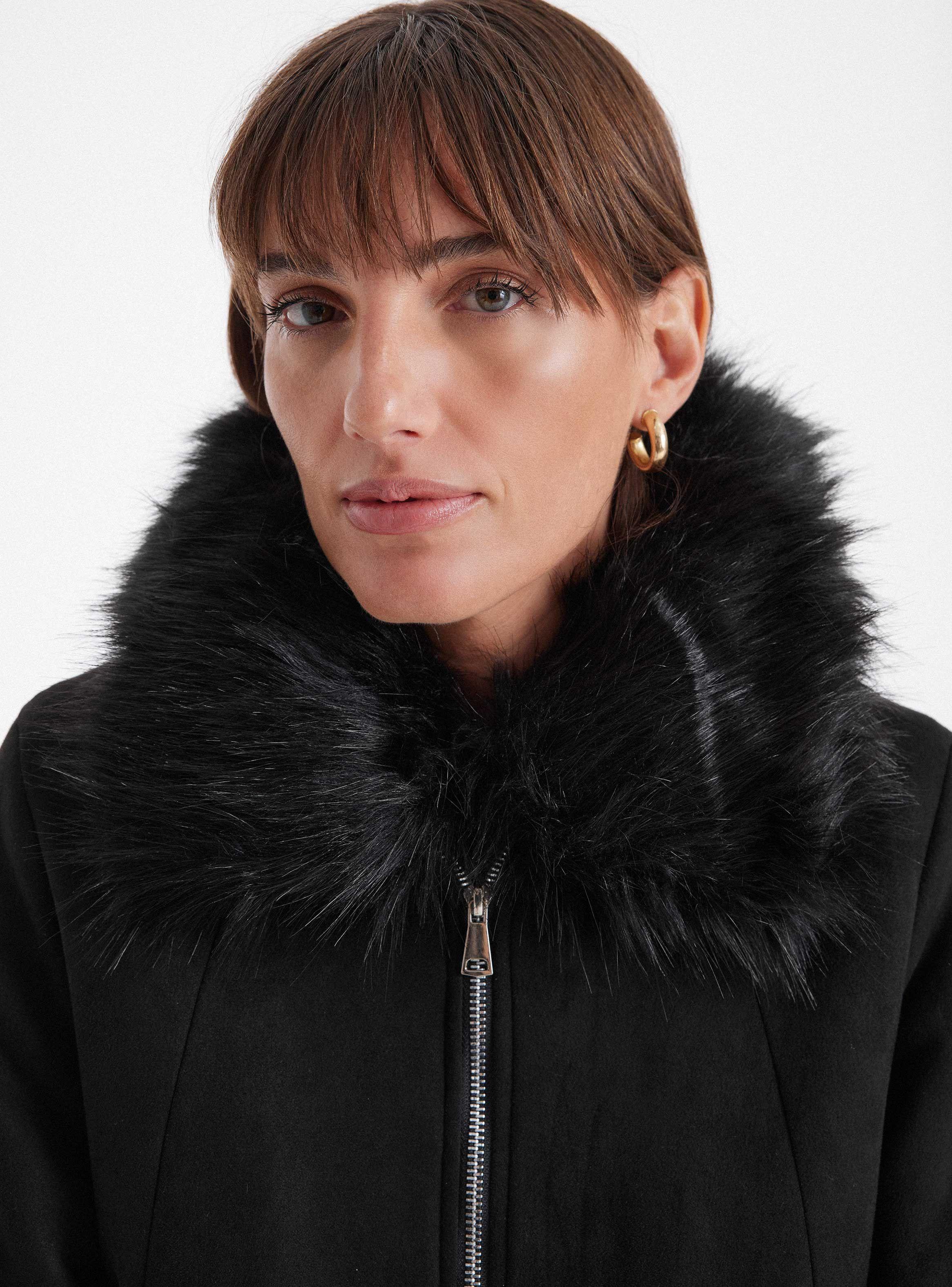 Abrigo Cuello Pelo Desmontable-3