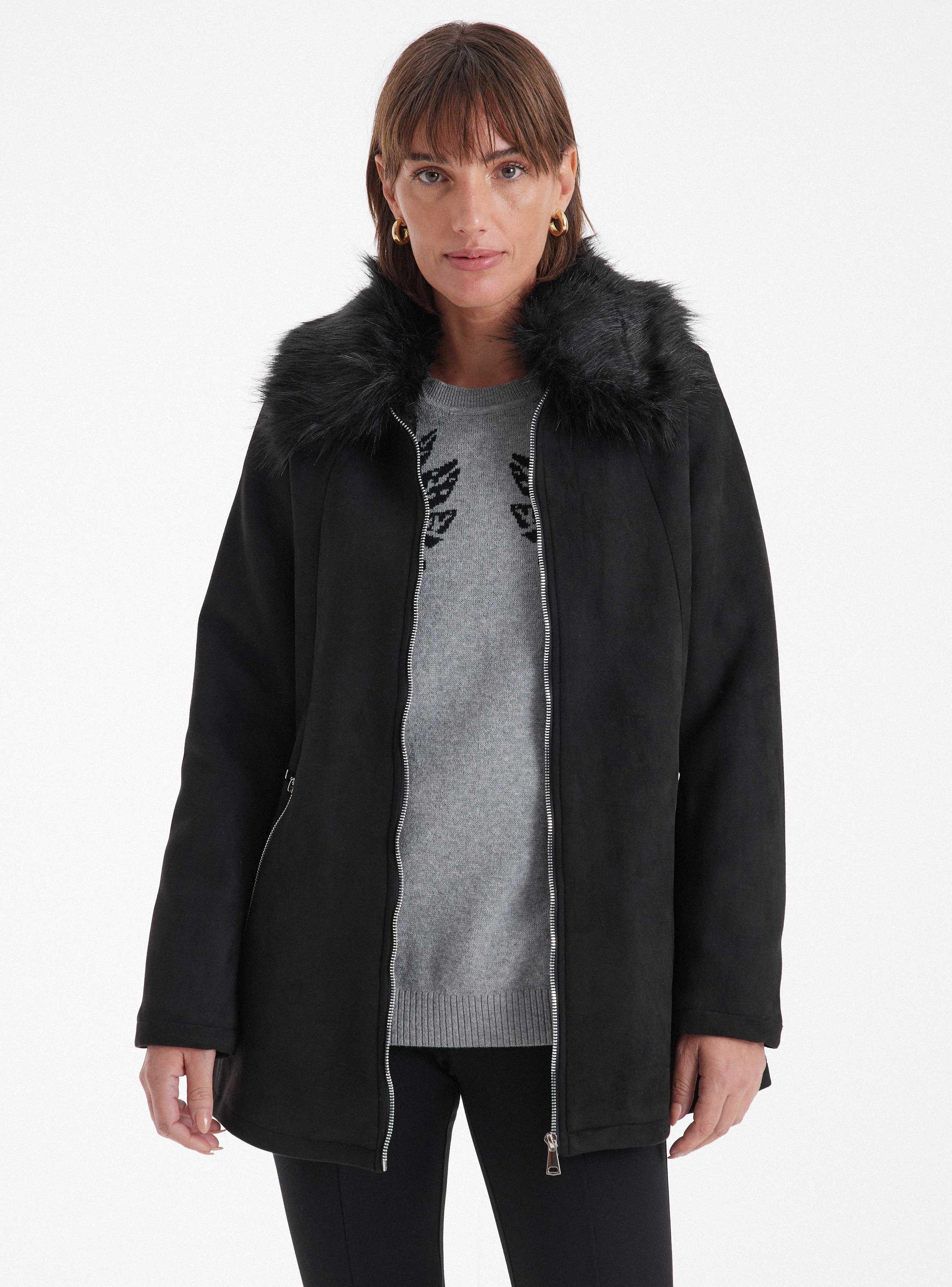 Abrigo Cuello Pelo Desmontable-0