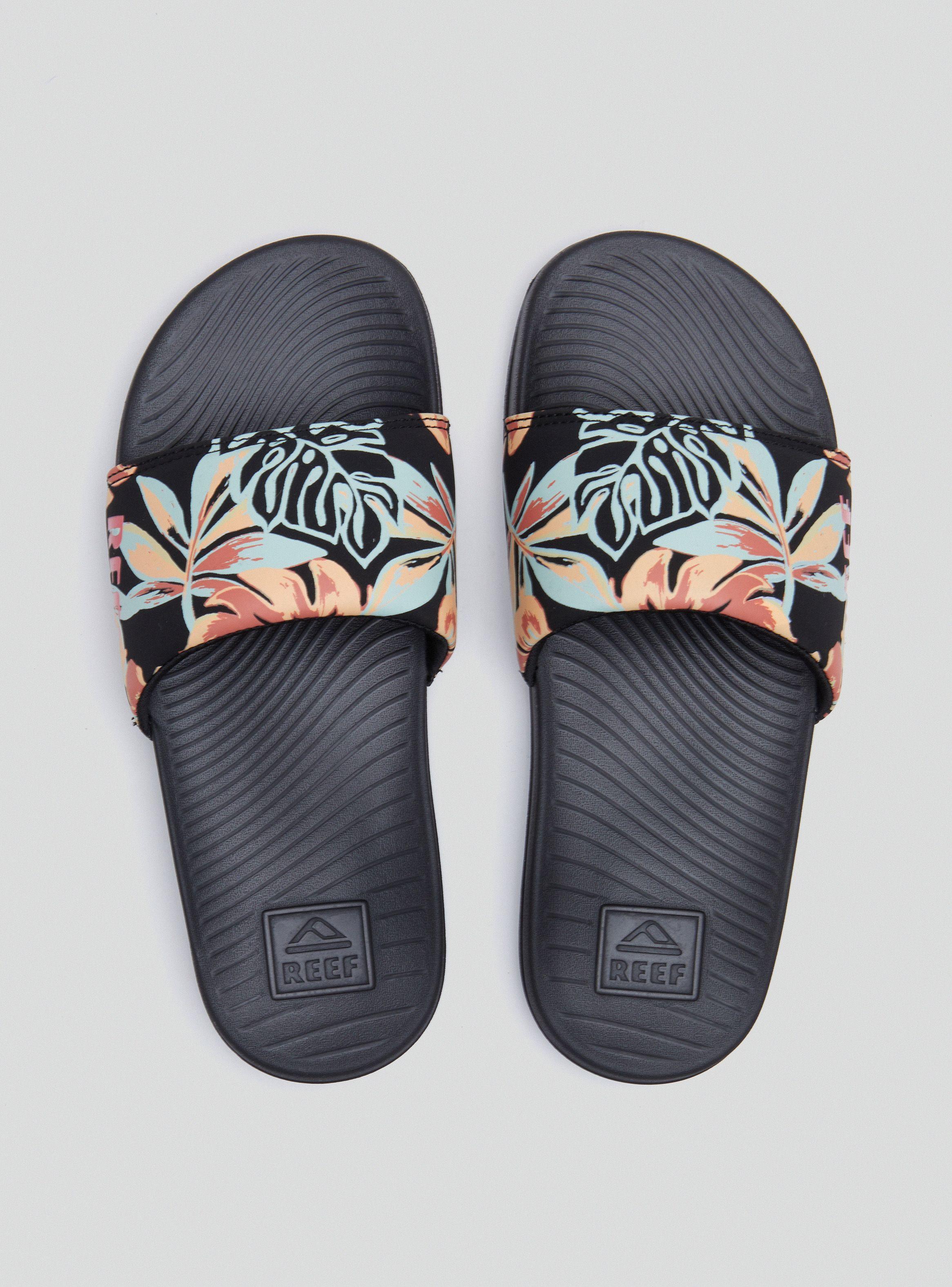 Sandalia Print Hojas One Slide Mujer-0