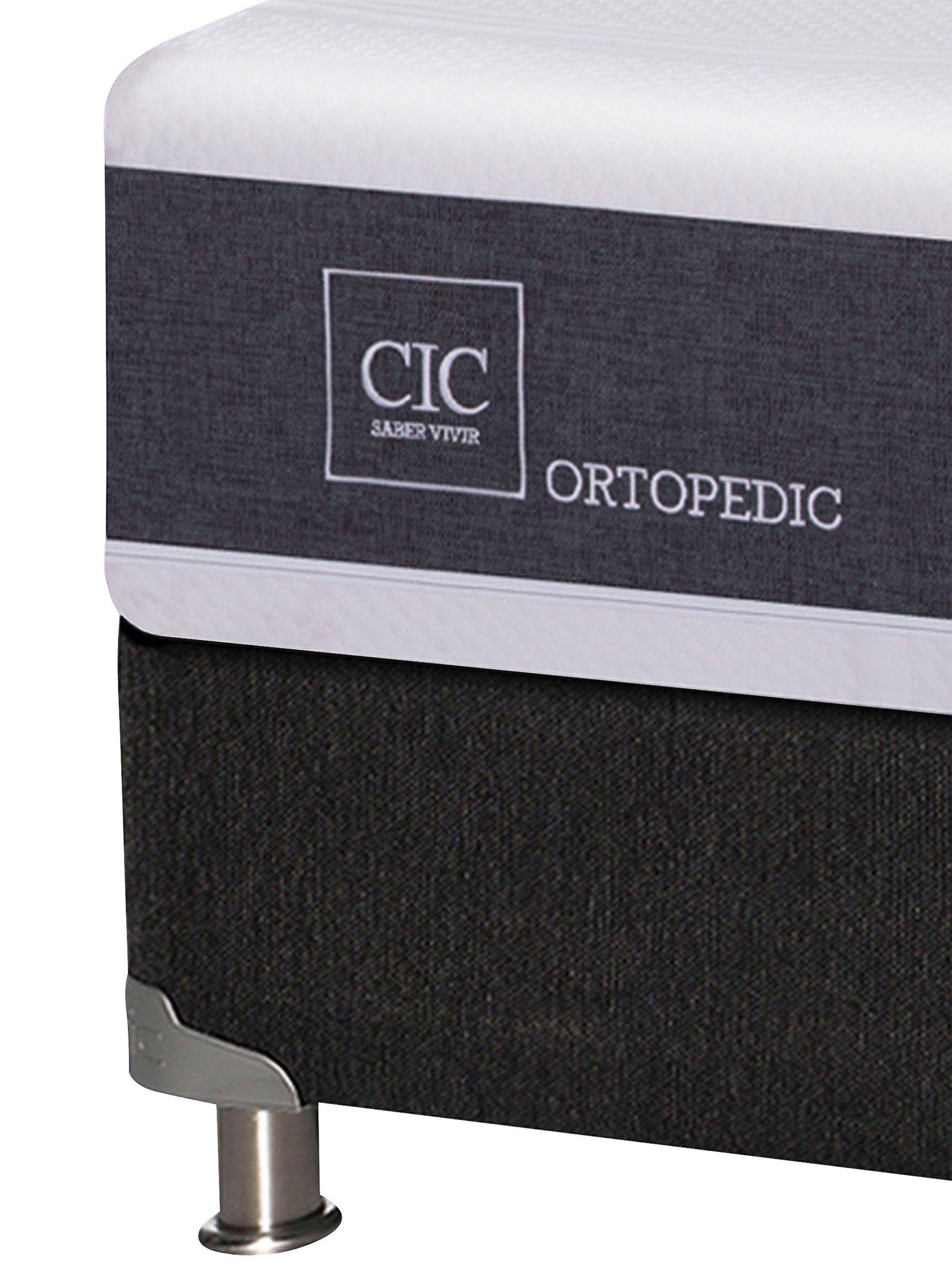 Box Spring New Ortopedic B5 Black 2 Plazas Base Dividida + Set Muebles Espresso-3