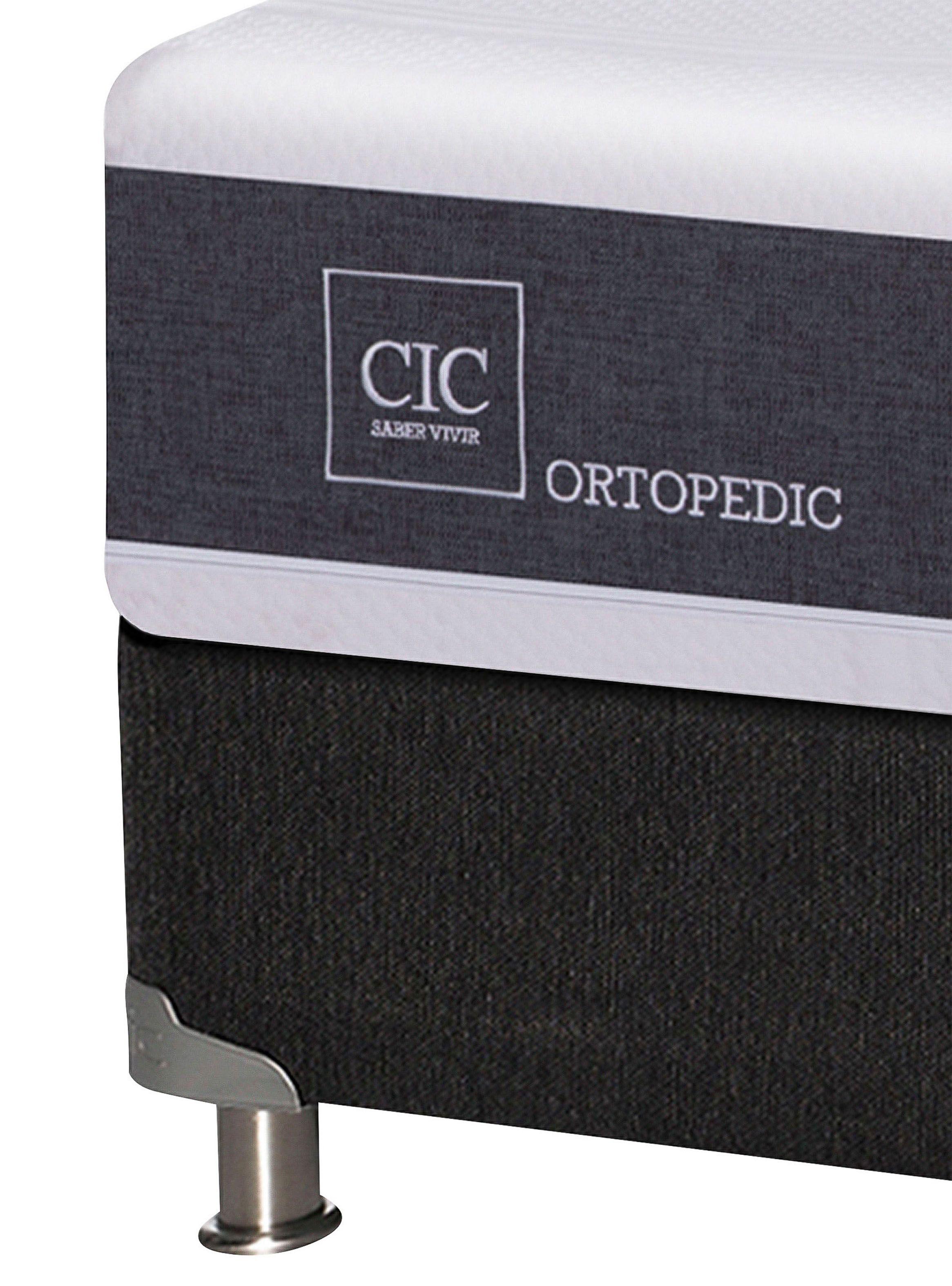 Box Spring New Ortopedic B5 Black 2 Plazas Base Normal + Set Muebles Espresso-3
