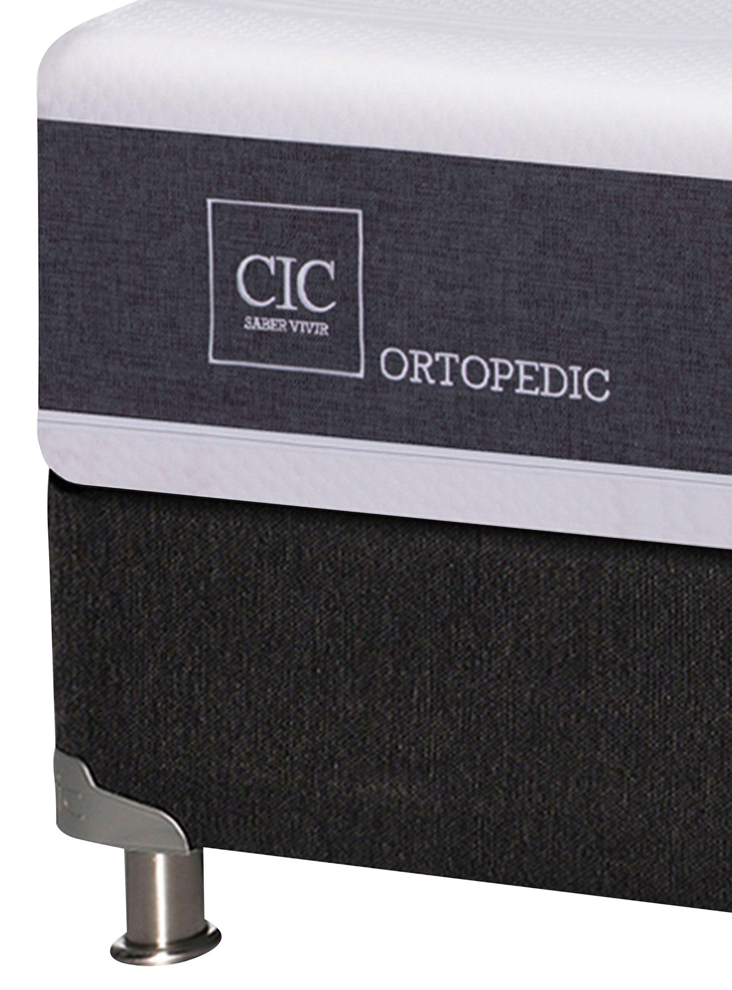 Box Spring New Ortopedic B5 Black King + Set Muebles Espresso-2