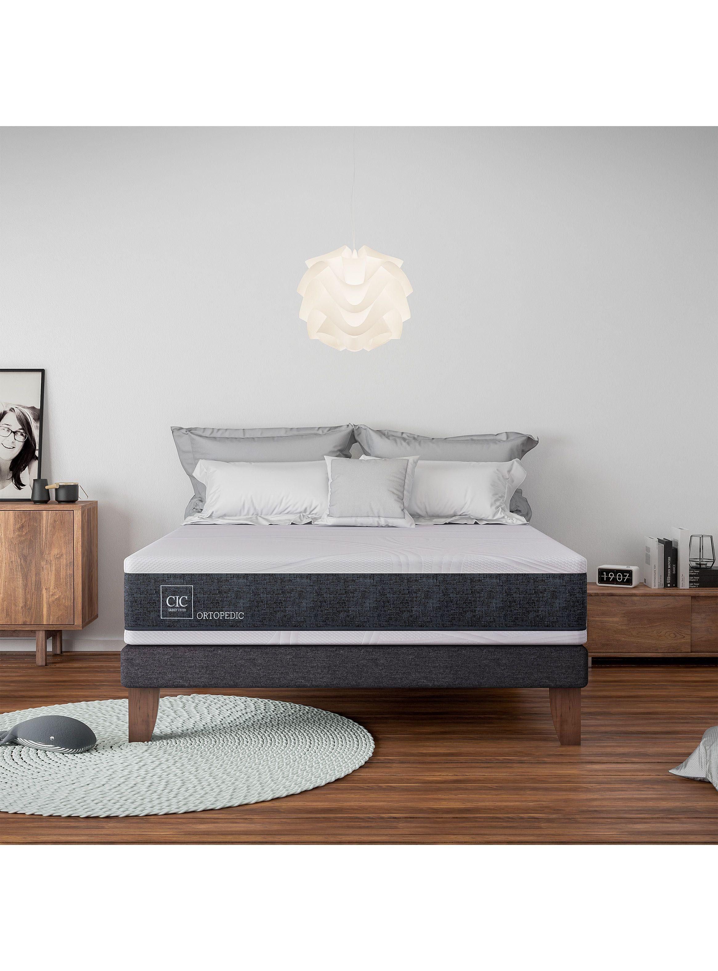 Cama Europea New Ortopedic King + Set Muebles Espresso-5