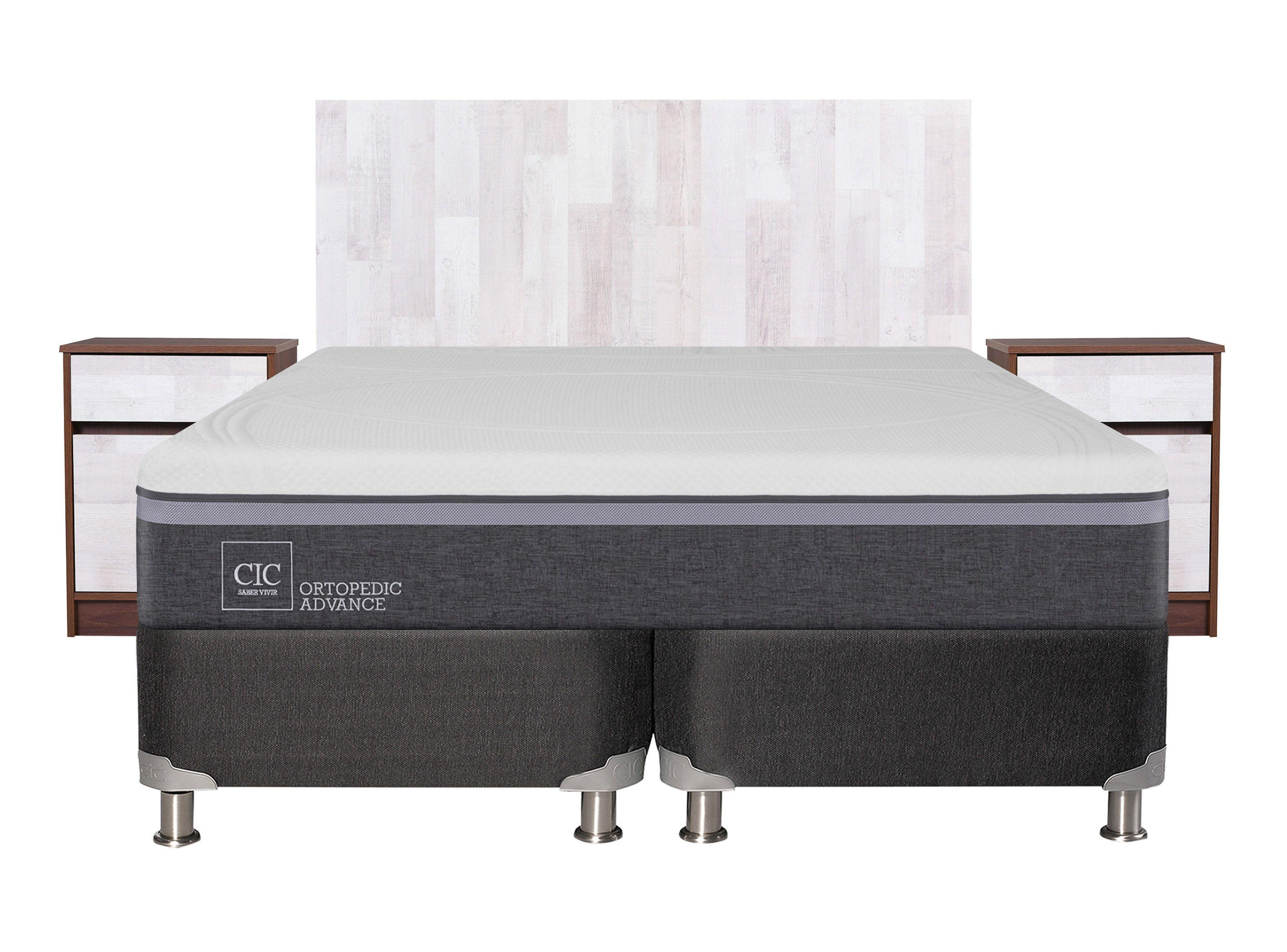 Box Spring Ortopedic Advance B5 Black King + Set Muebles Legno-1