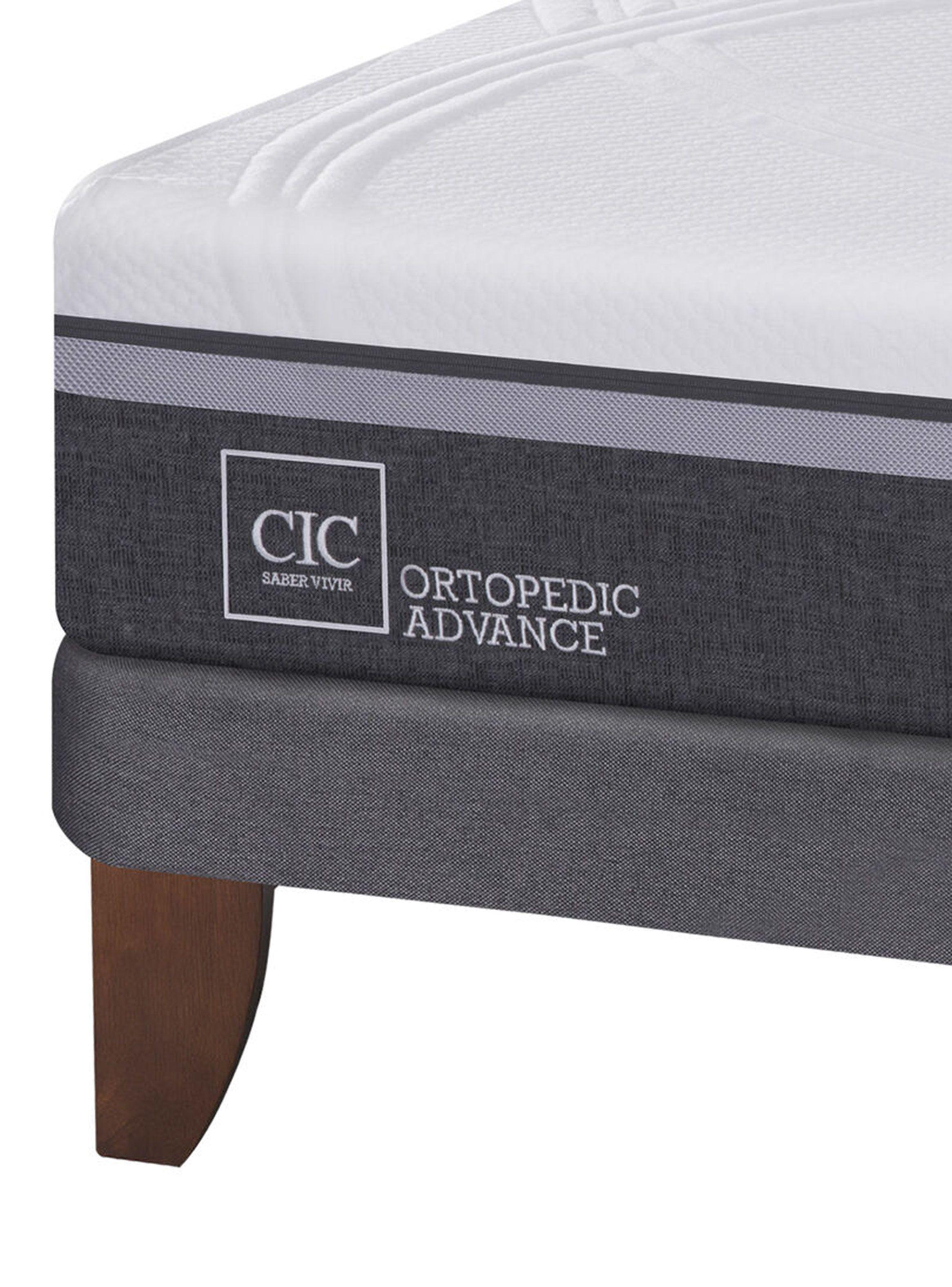 Cama Europea Ortopedic Advance 2 Plazas Base Normal + Set Muebles Legno-2