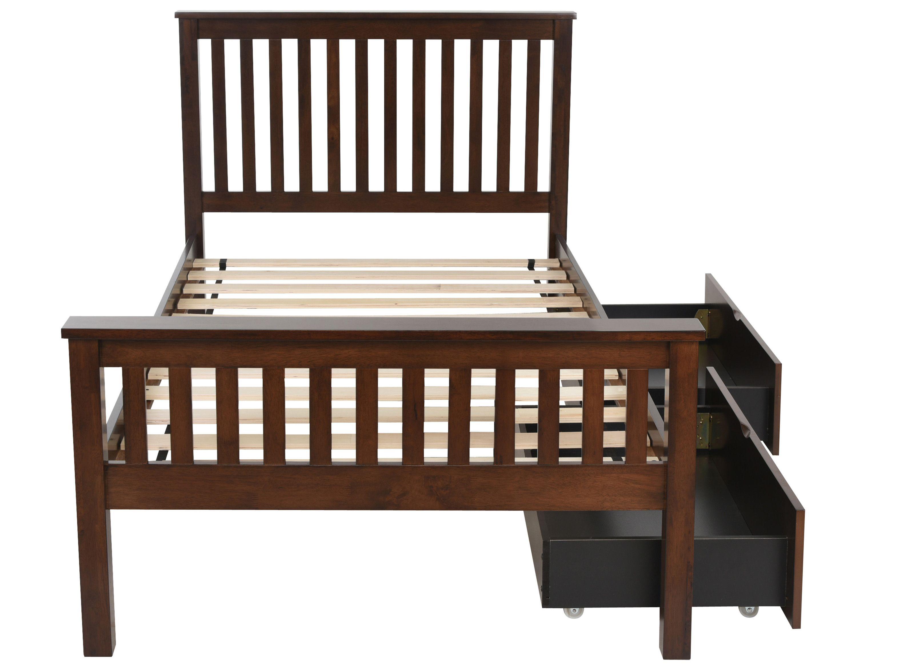 Cama Eloísa Single 1.5 Plazas + Set 2 Cajones-2