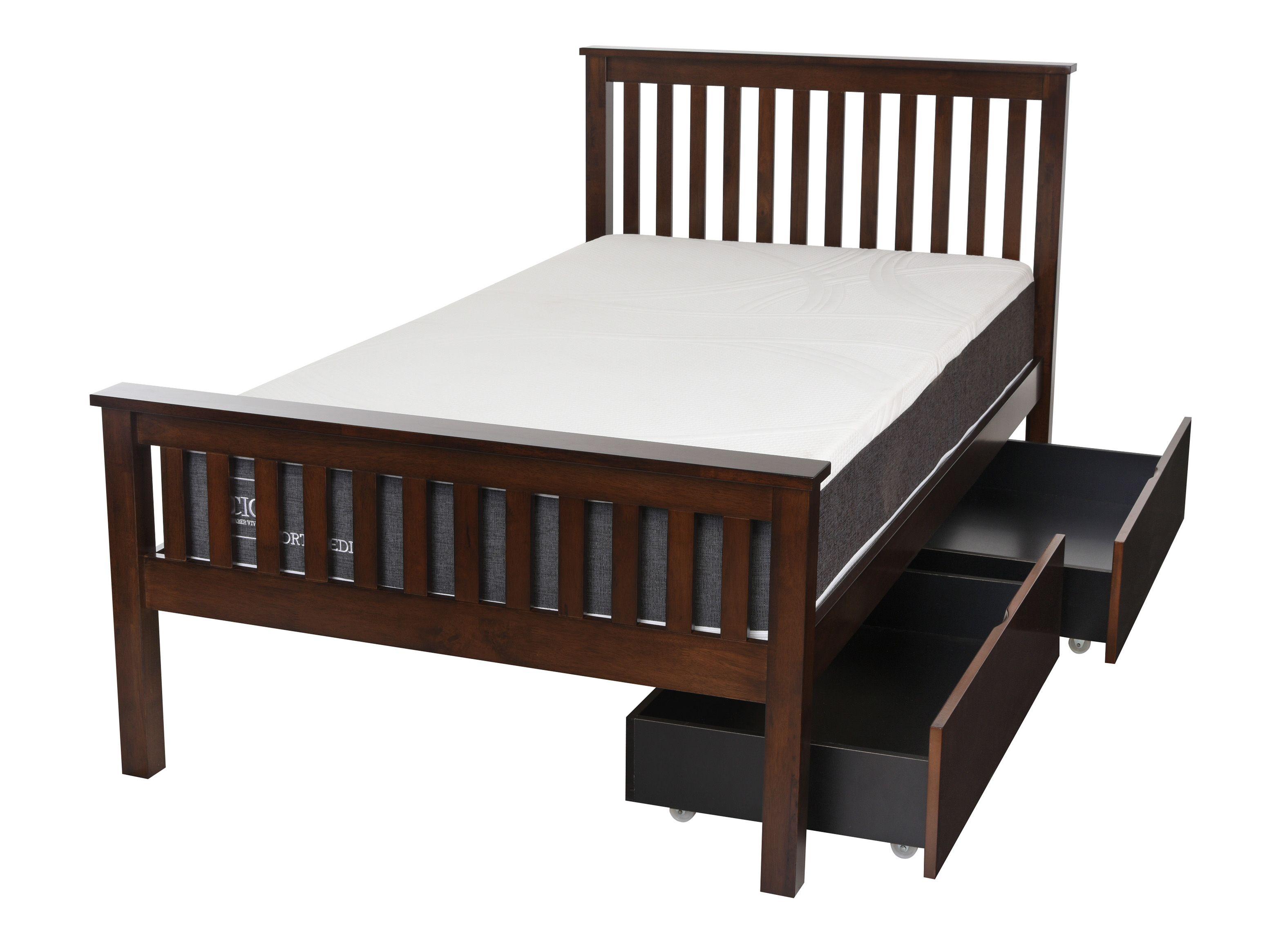 Cama Eloisa Single Ortopedic 1.5 Plazas + Set 2 Cajones-0
