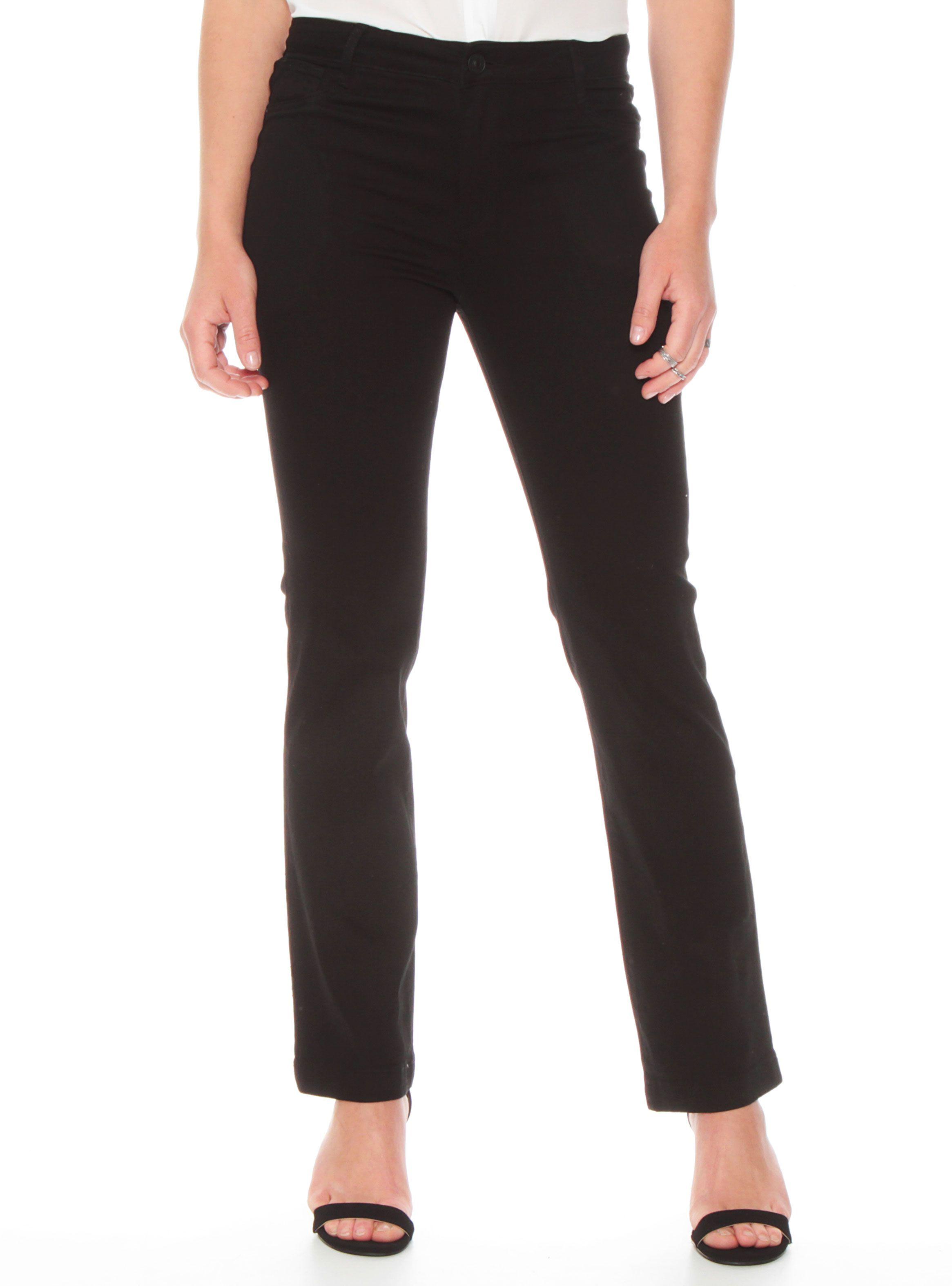 Jeans Recto Tiro Alto Push In Push Up Un Botón-0