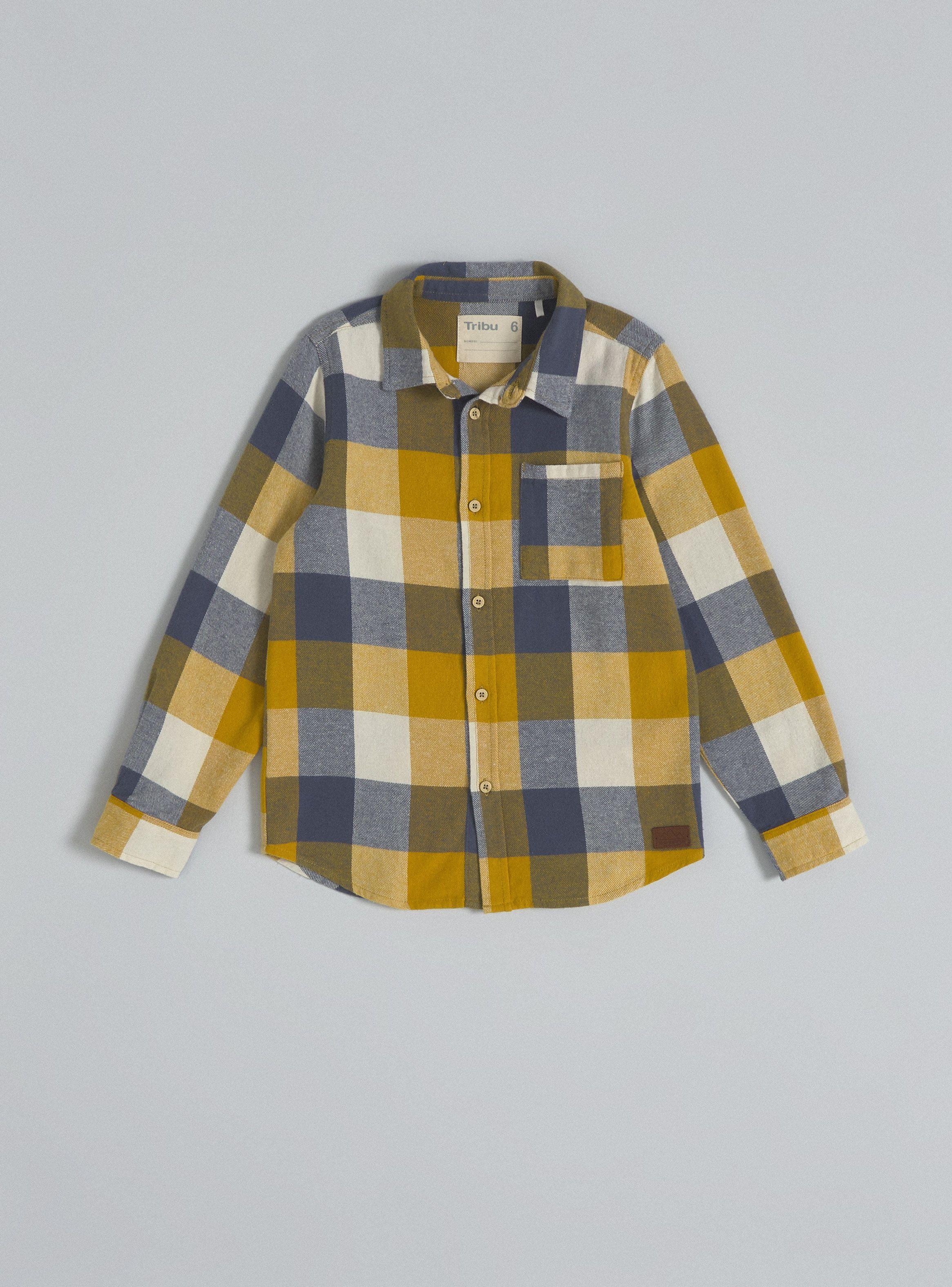 Camisa De Vestir Estampado Cuadrillé Franela-2