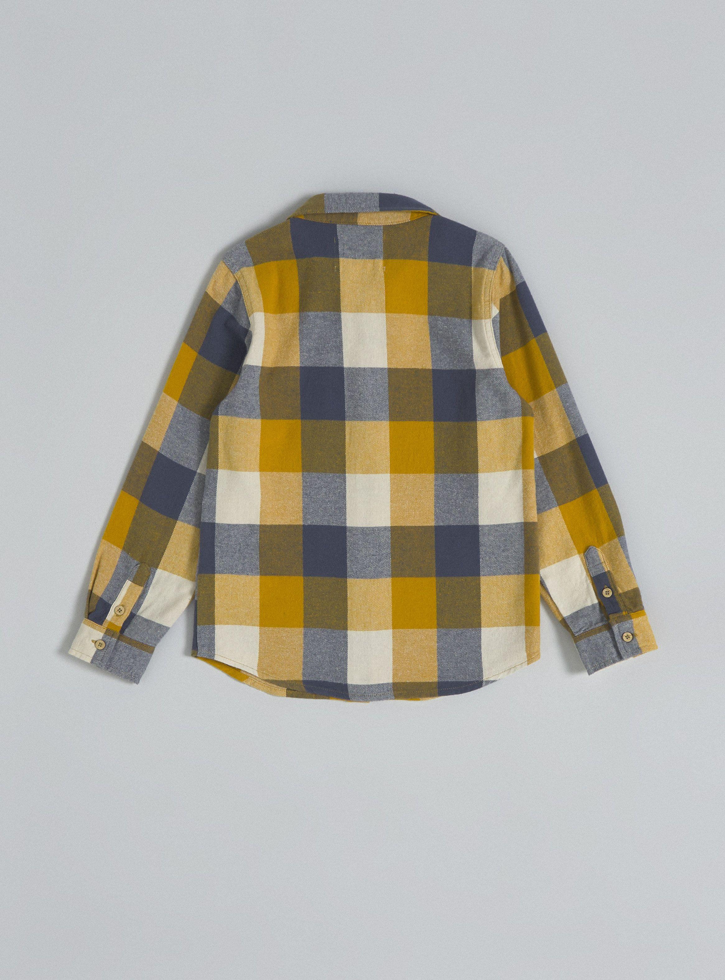 Camisa De Vestir Estampado Cuadrillé Franela-3