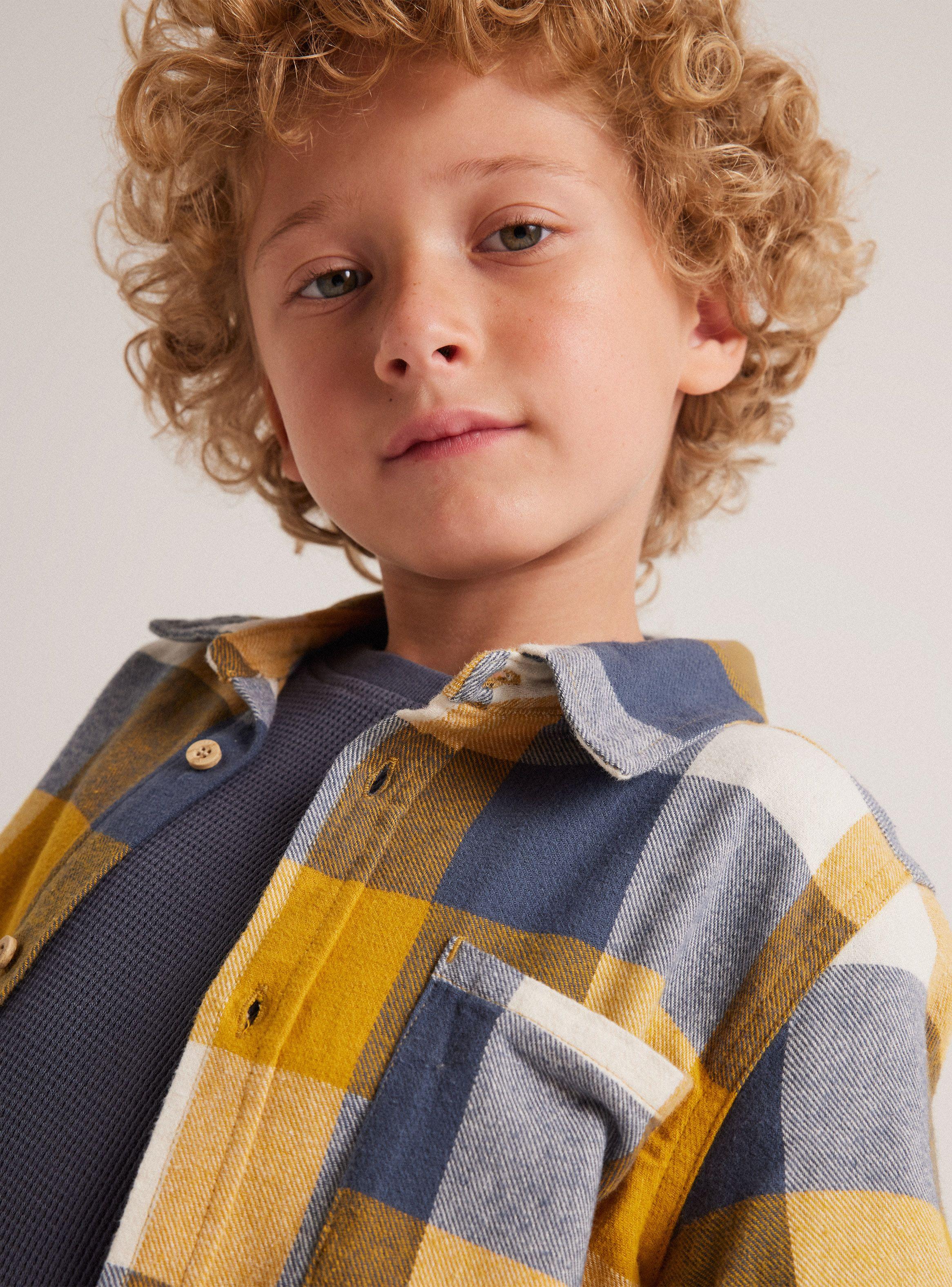 Camisa De Vestir Estampado Cuadrillé Franela-1