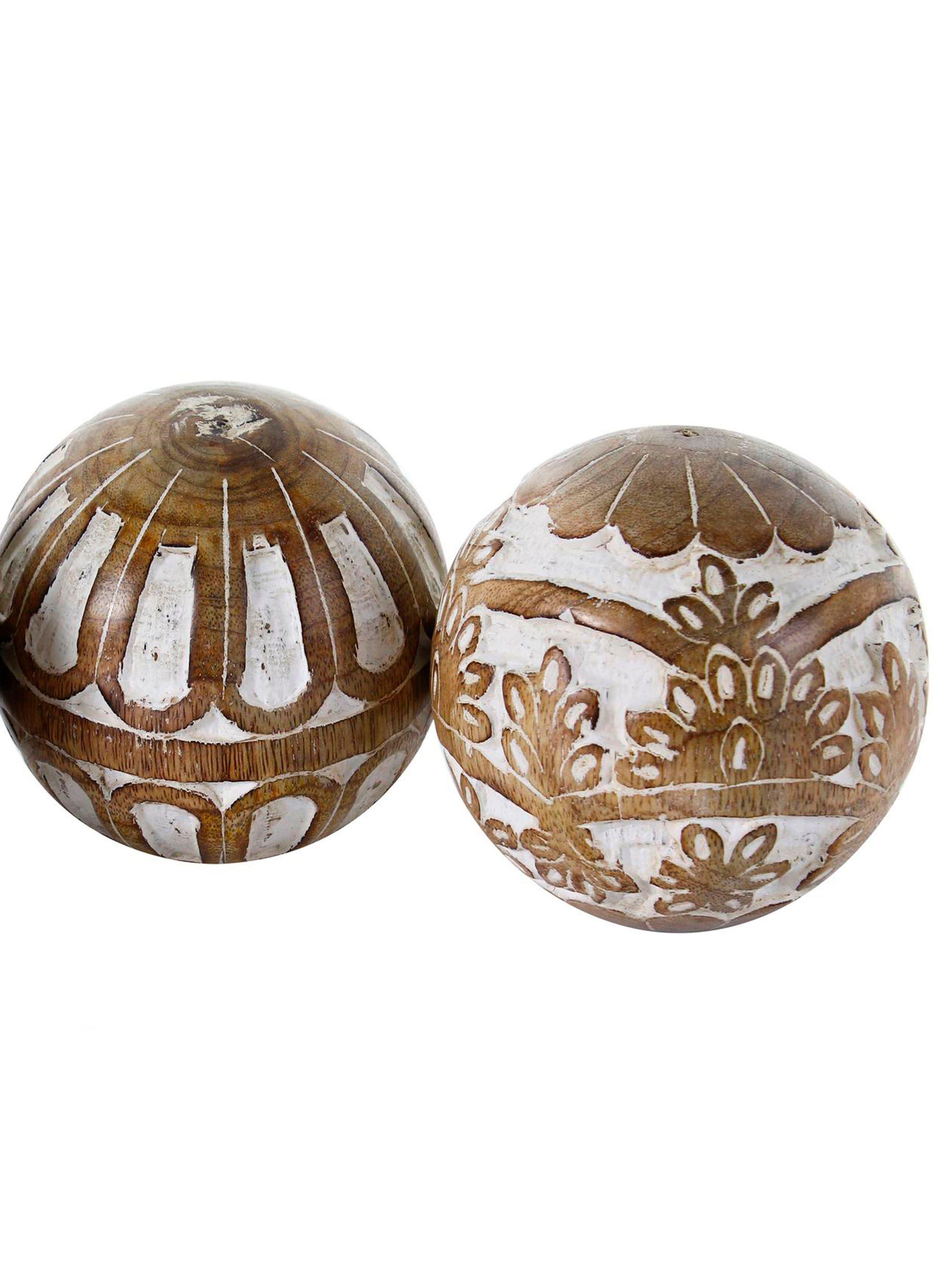 Set 3 Bolas Decorativas Maya Café Mallorca-2