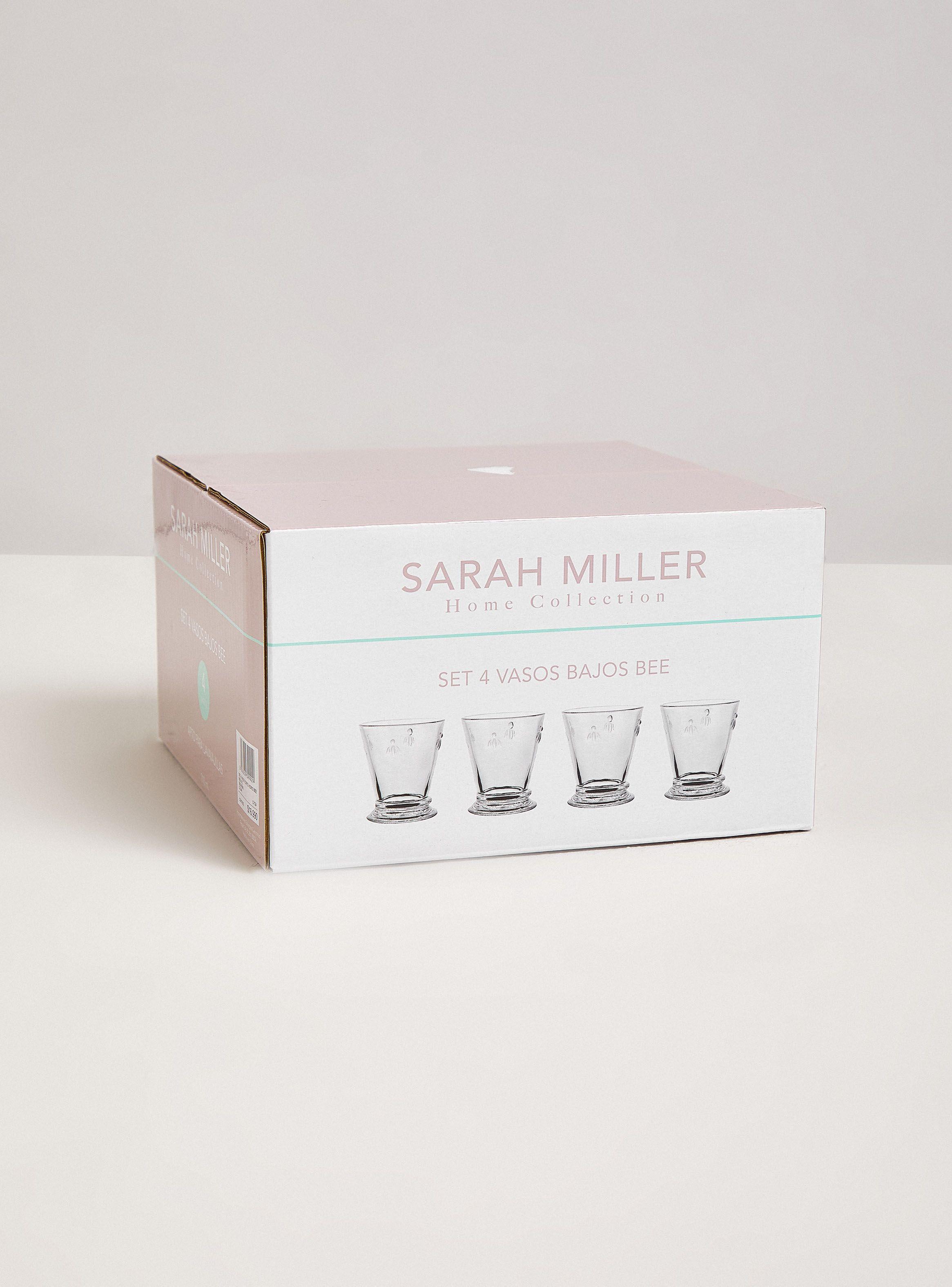 Set 4 Vasos Cortos Vidrio Bee-3