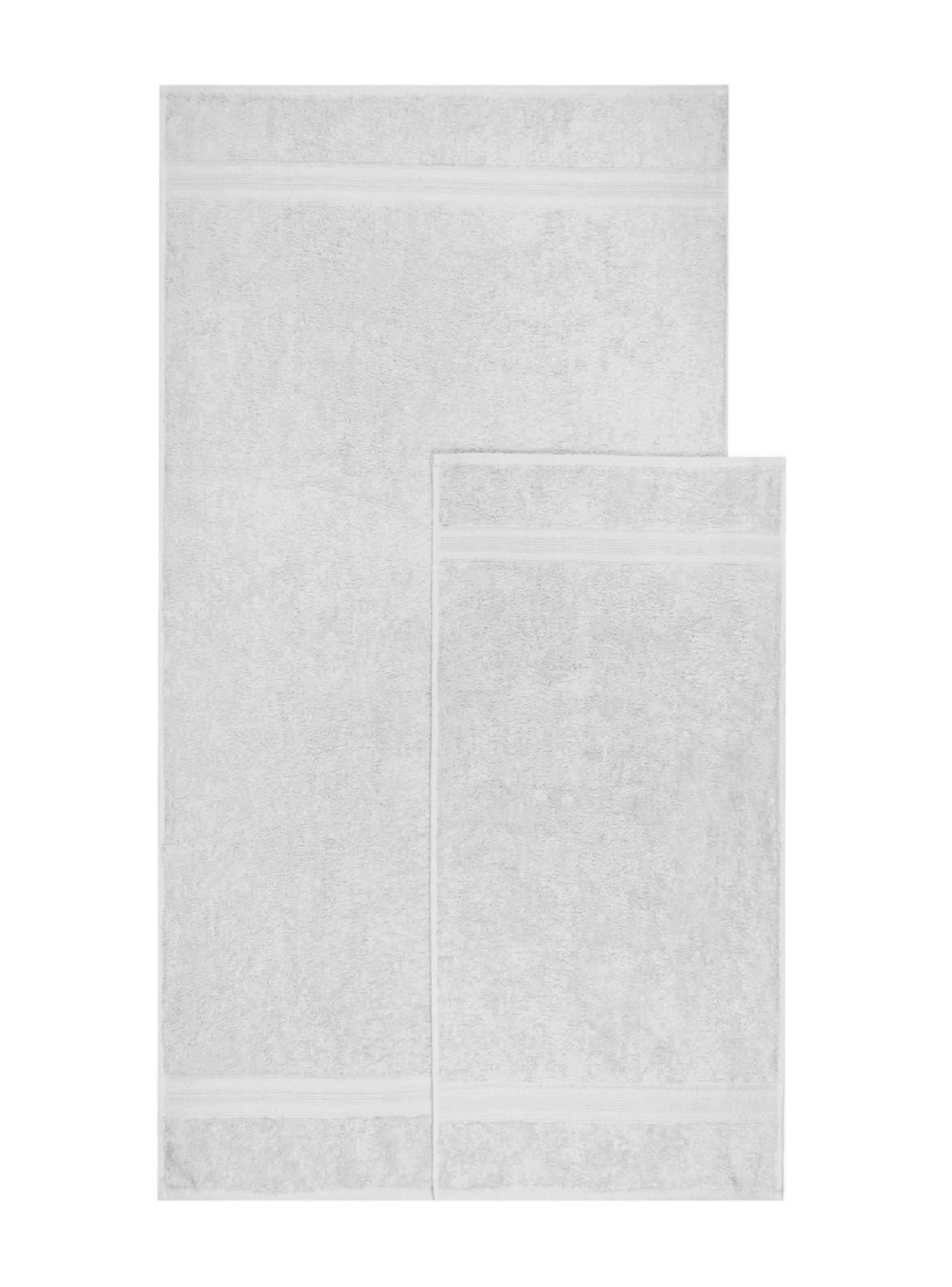 Set Lourdes 2 Toallas de Baño + Mano 700 grs Blanco-2