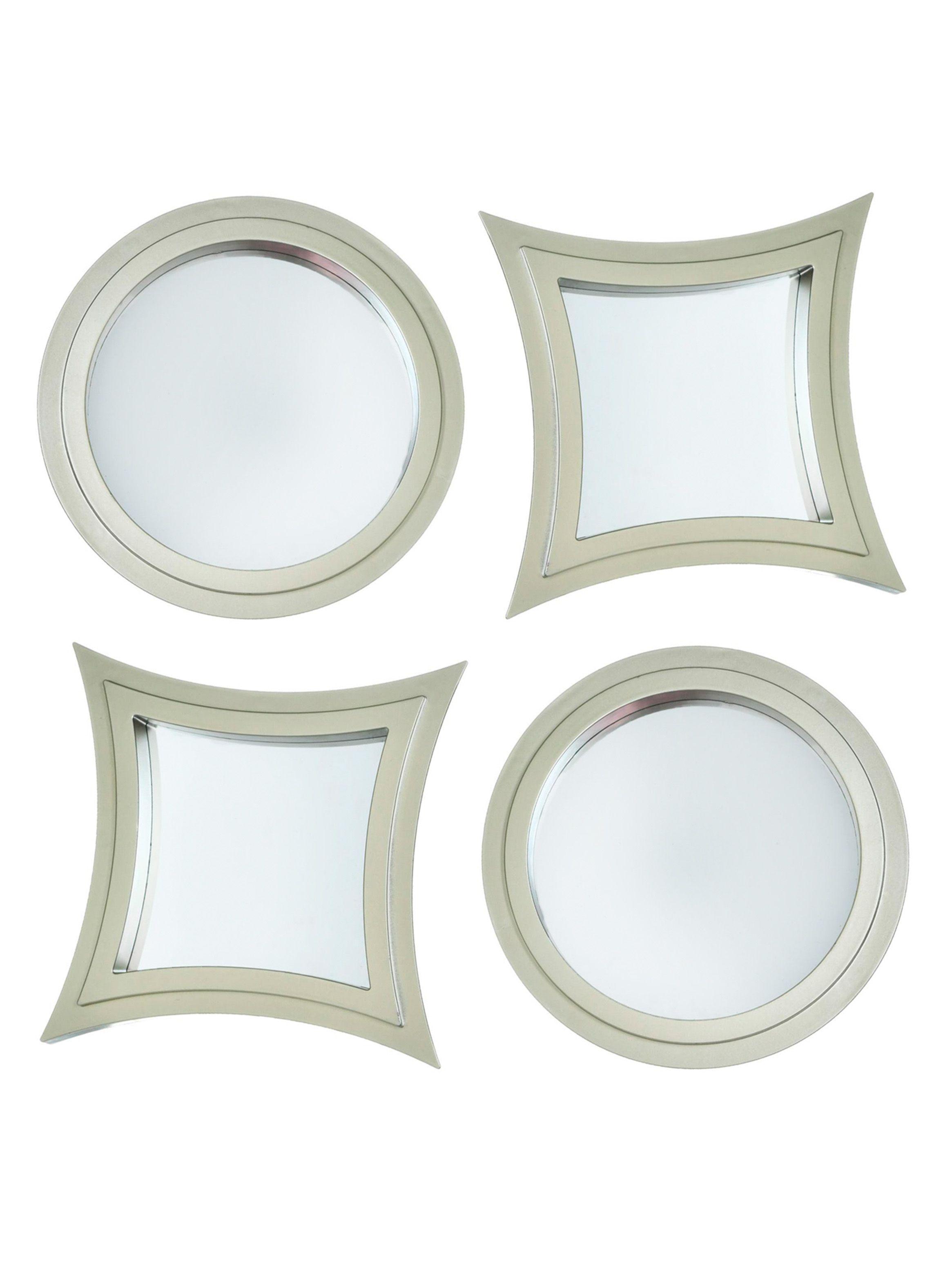 Set 4 Espejos Chicago 20 x 10 cm Beige Mallorca-0