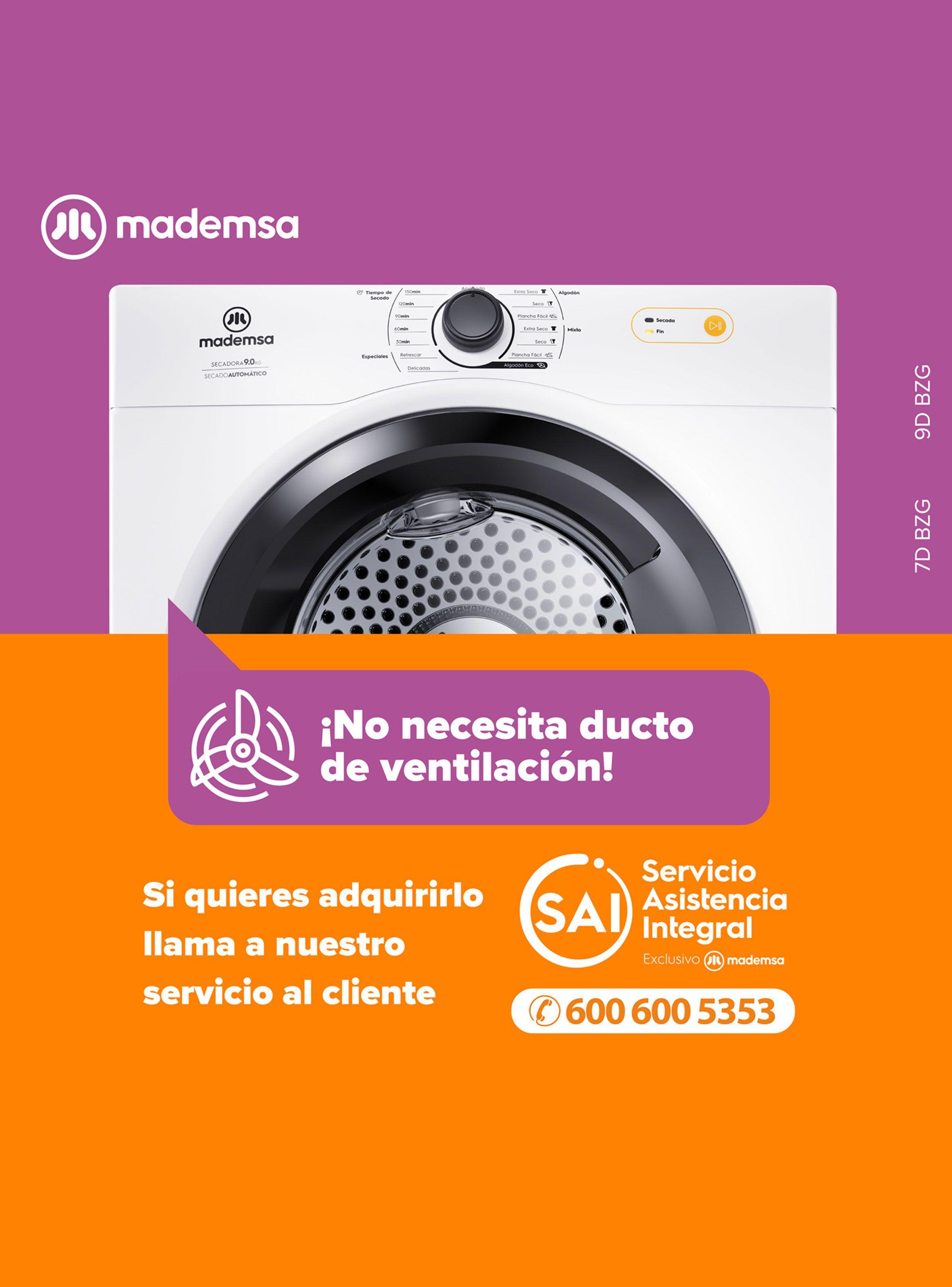 Secadora Carga Frontal 7 Kg 7D BZG Blanca-5