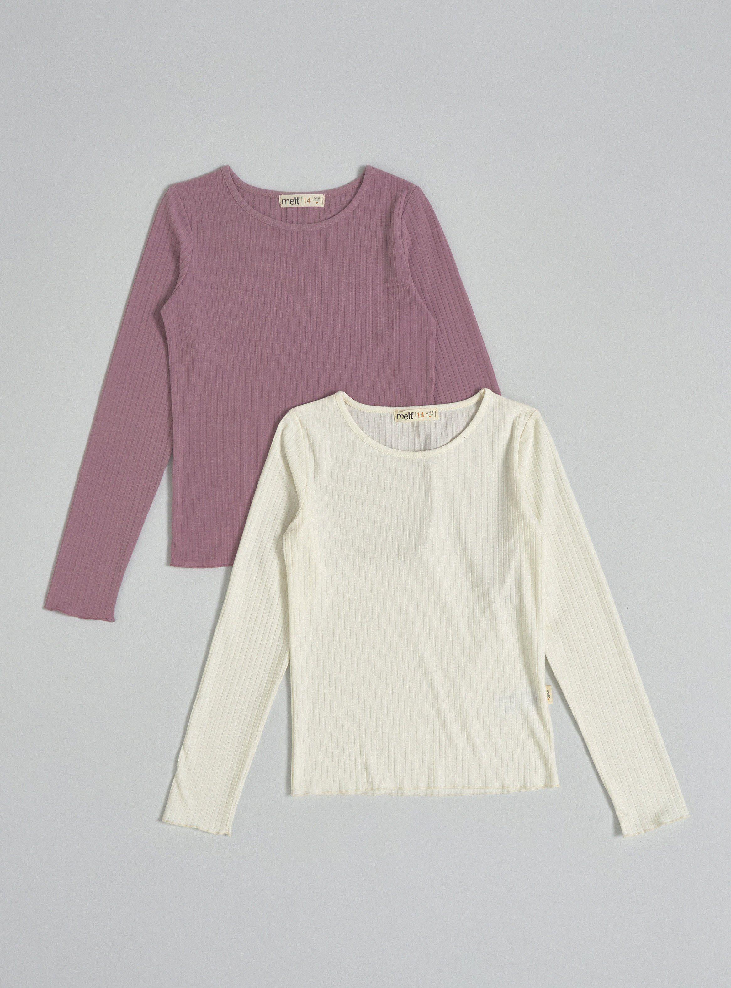 Polera Bipack Diseño Liso Rib-0