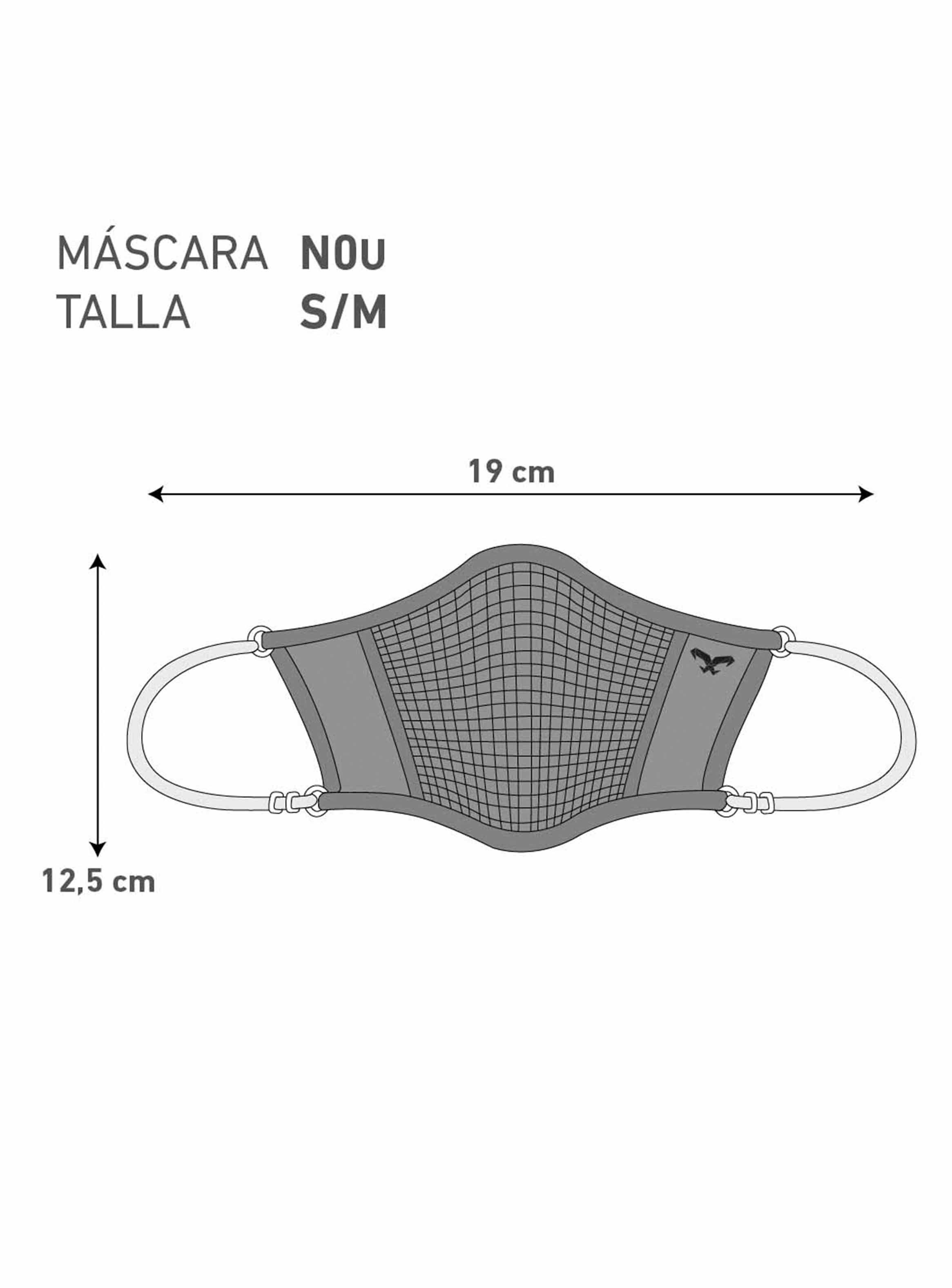 Máscara Naroo Mask Deportiva Uso Diario N0U Grey M/L-2