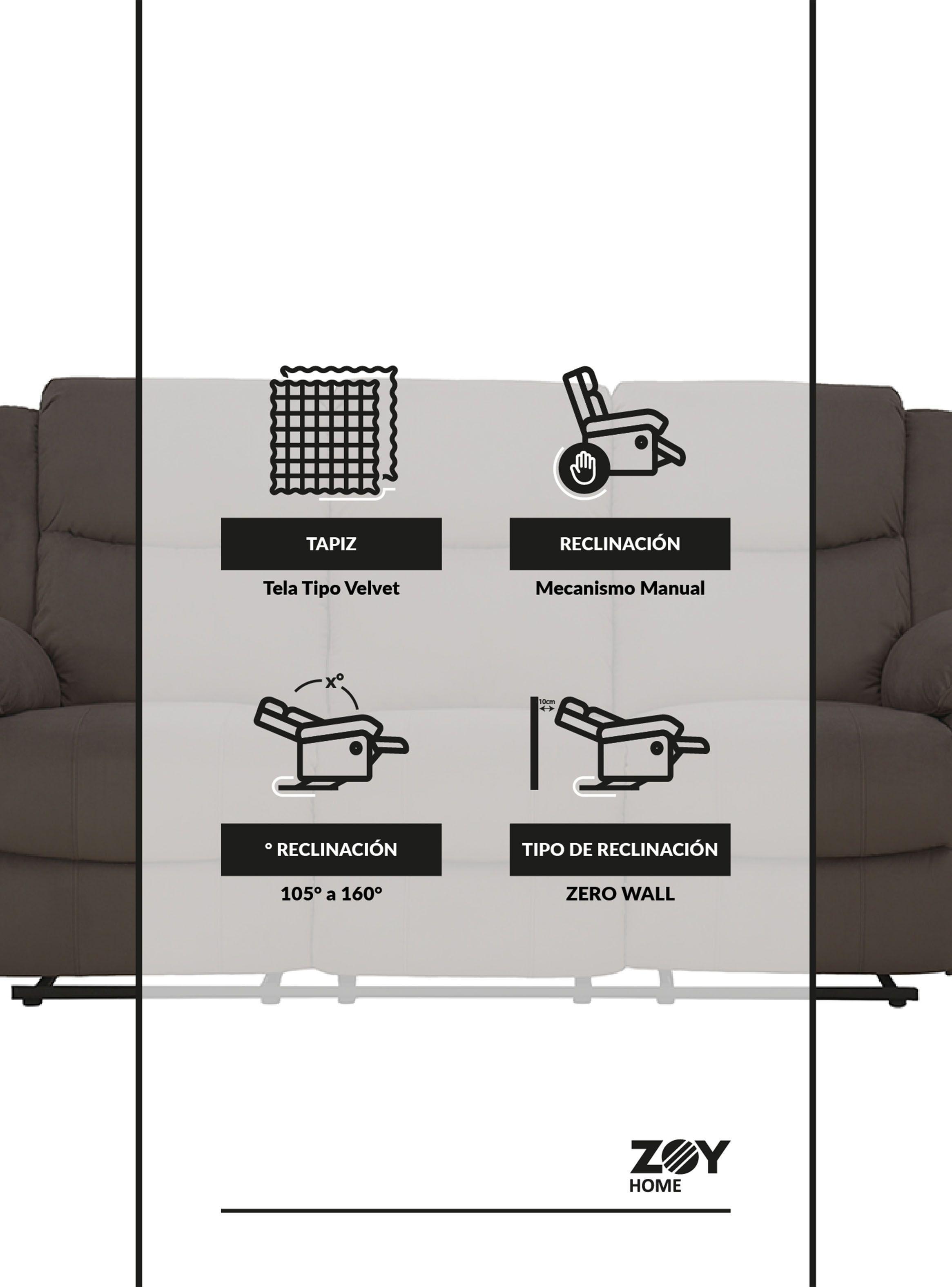 Reclinable Thane 3 Cuerpos Tela-5