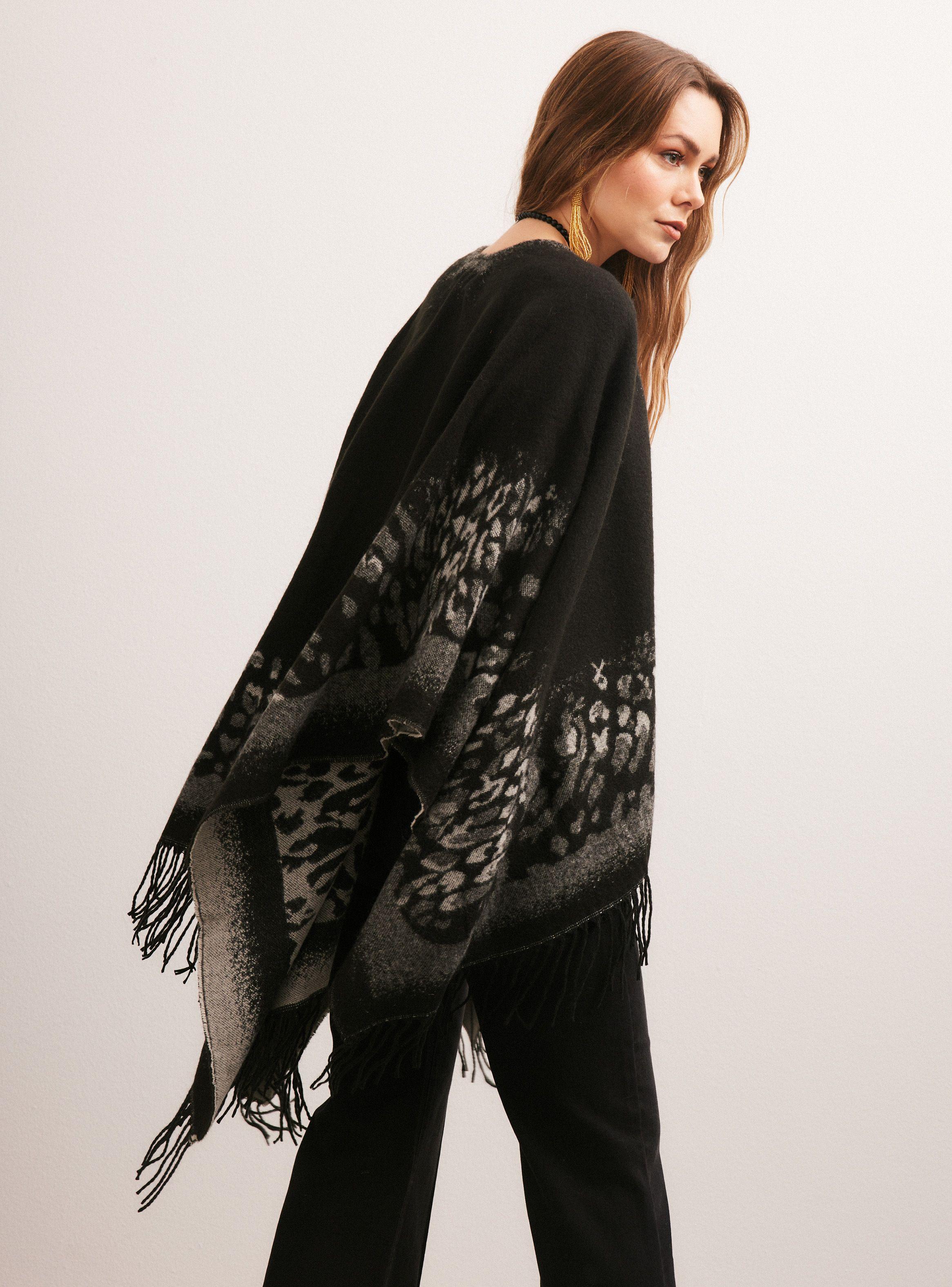Chiporro Ruana Animal Print Bicolor-1