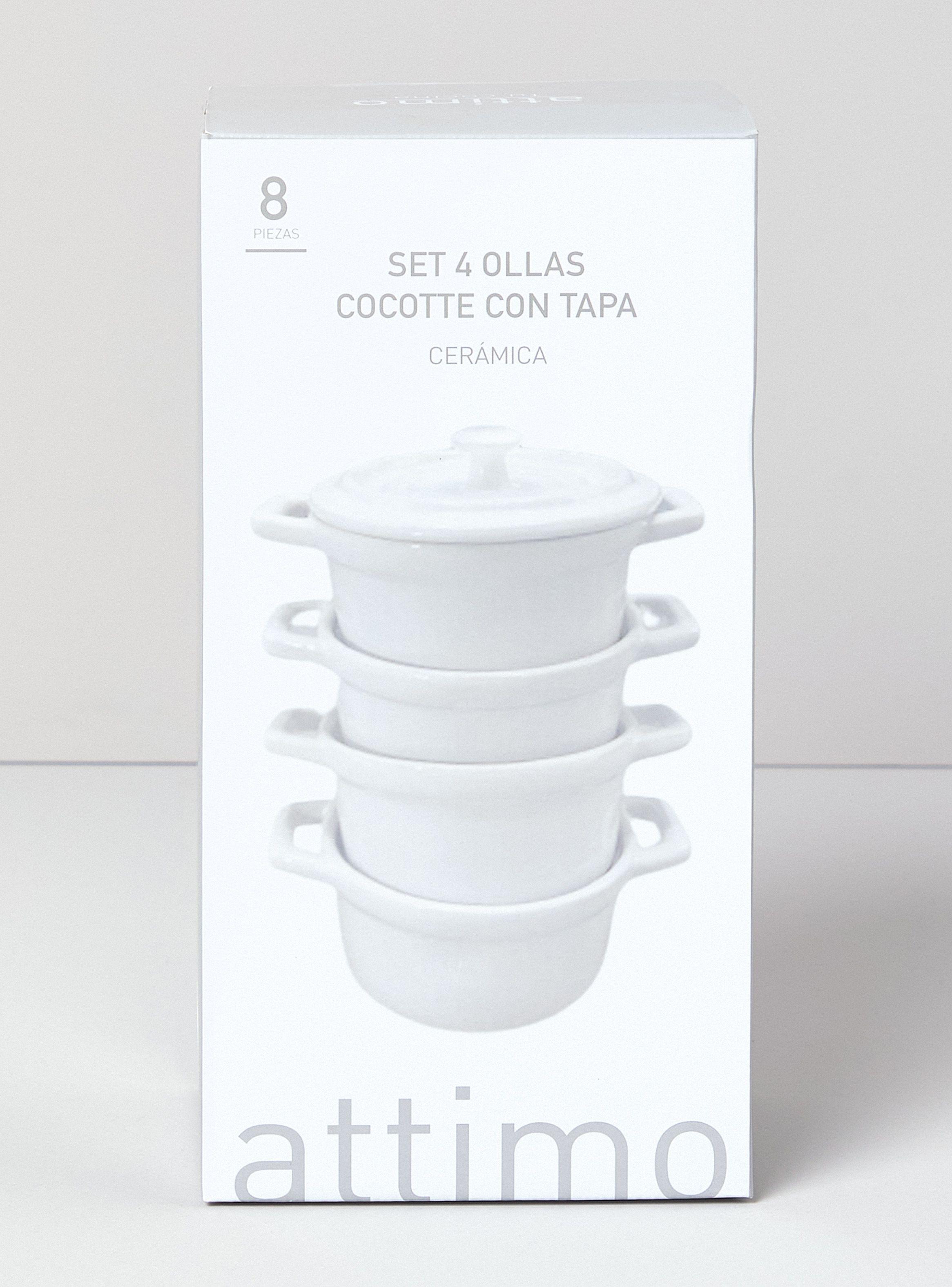 Set Ollas 4 Piezas Blanco-3